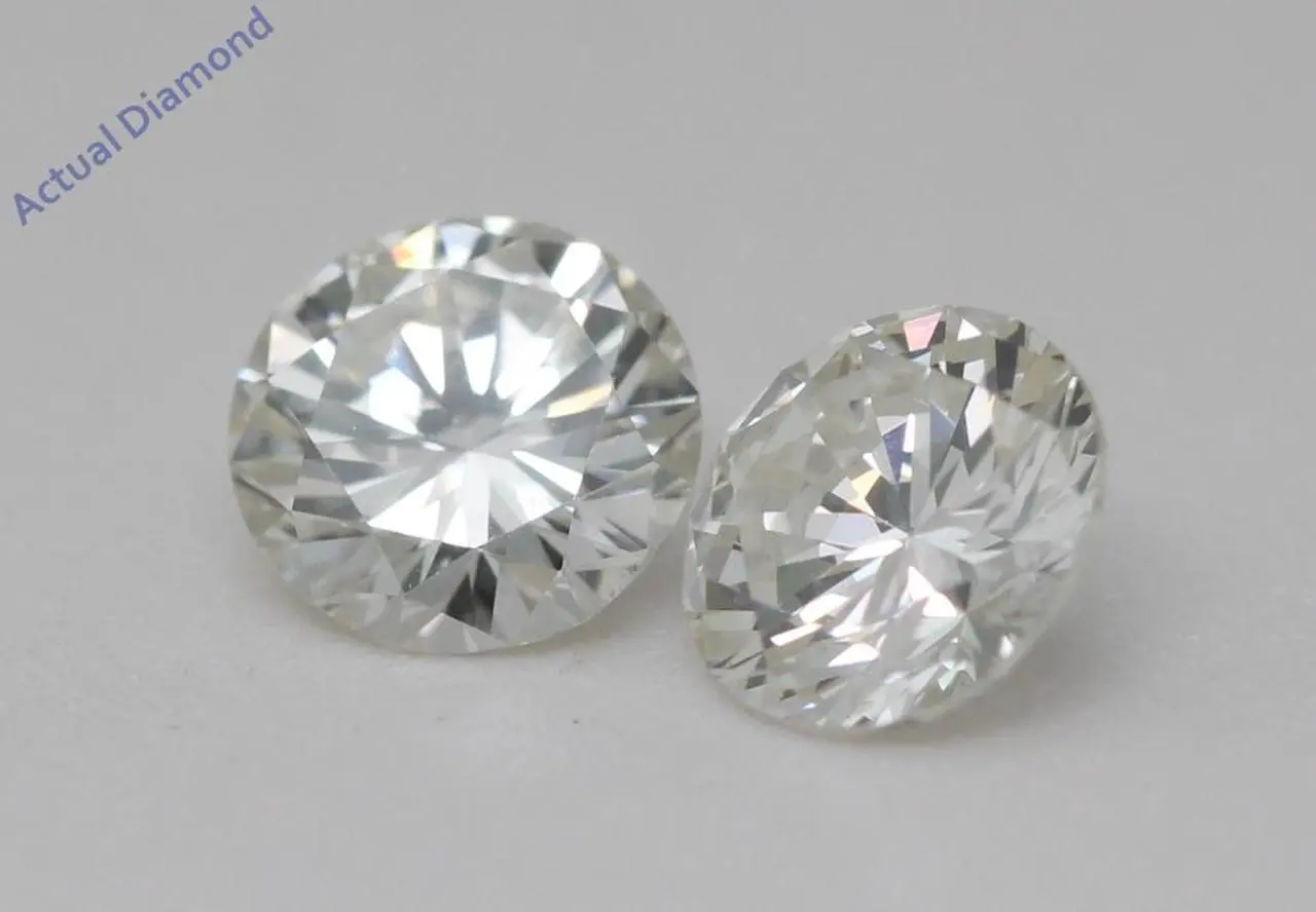 Alt view image 5 of 5 - A Pair of Round Cut Natural Mined Loose Diamonds (1.04 Ct,G Color,VS1-VVS2 Clarity) IGL Certified