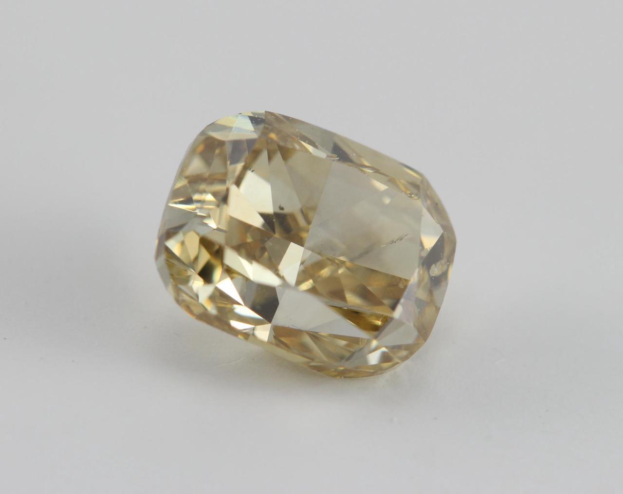 Cushion Cut Loose Diamond (1.67 Ct, Natural Fancy Brownish Yellow, VS1) IGL Certified