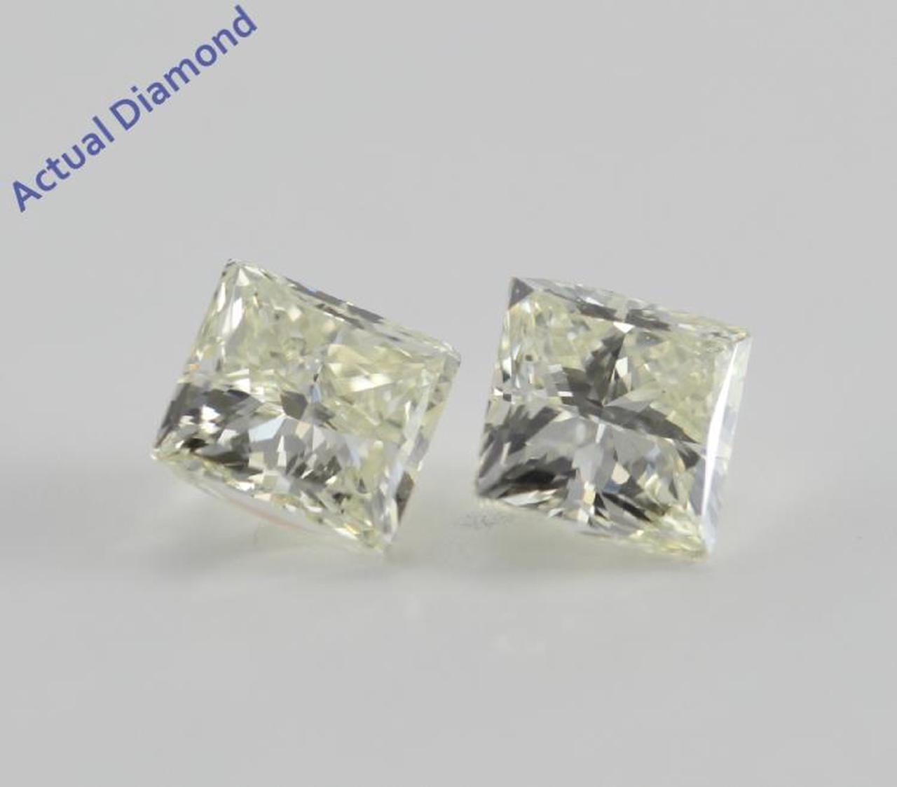 A Pair of Princess Cut Loose Diamonds (2.01 Ct, K ,VS2-SI2)