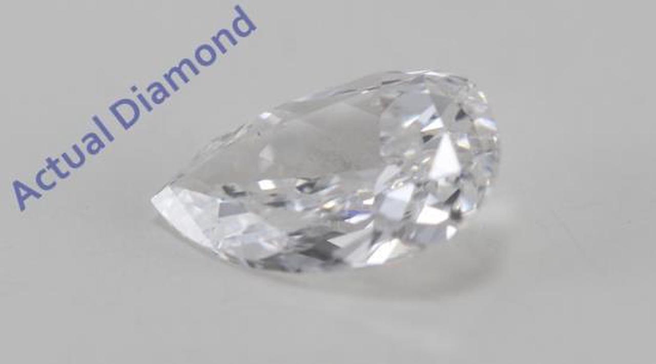 Pear Cut Loose Diamond (0.48 Ct, E Color, SI1(Laser Drilled) Clarity)