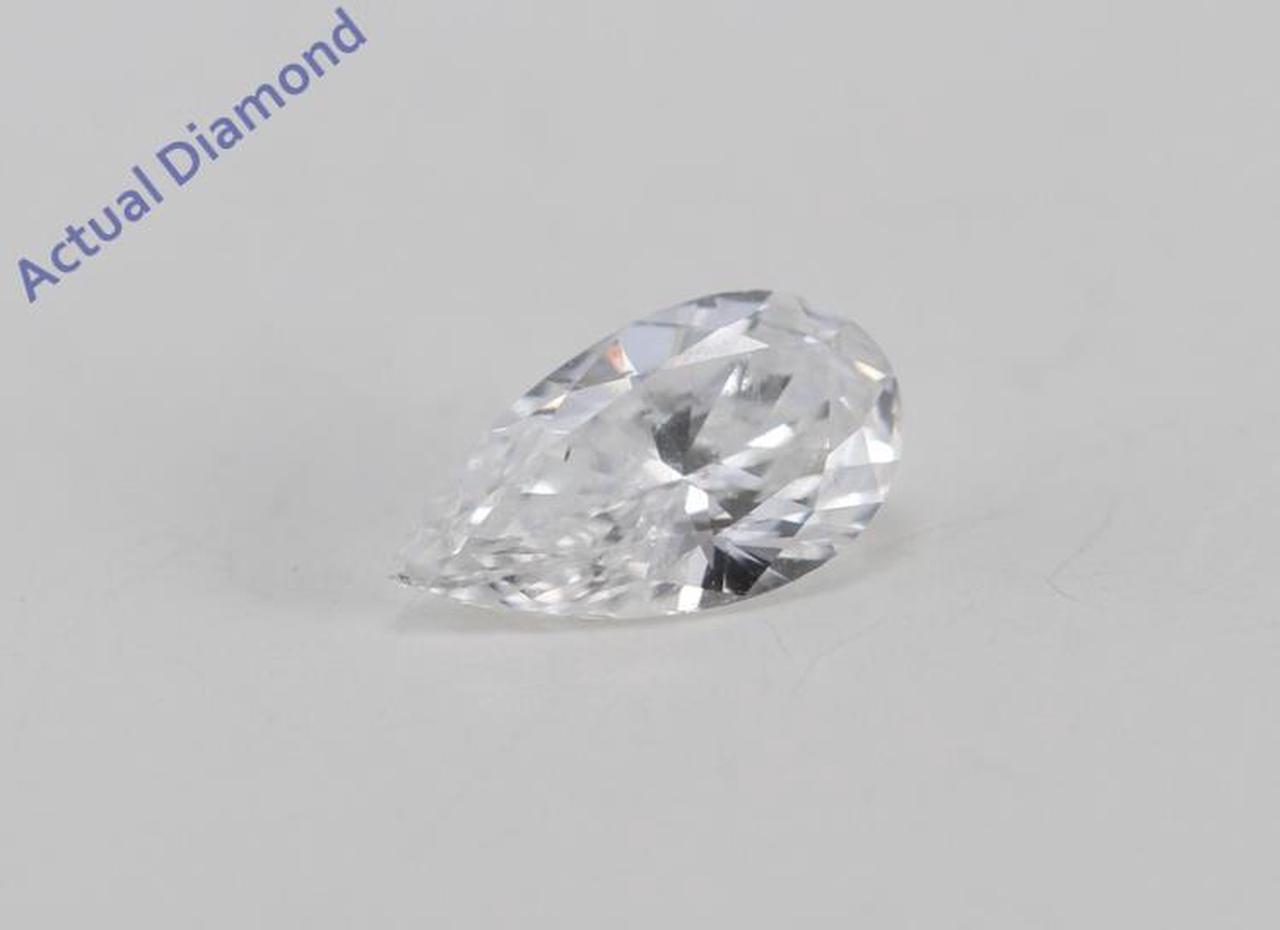 Pear Cut Loose Diamond (0.26 Ct, D Color, SI1(K.M. Treated) Clarity) IGL Certified