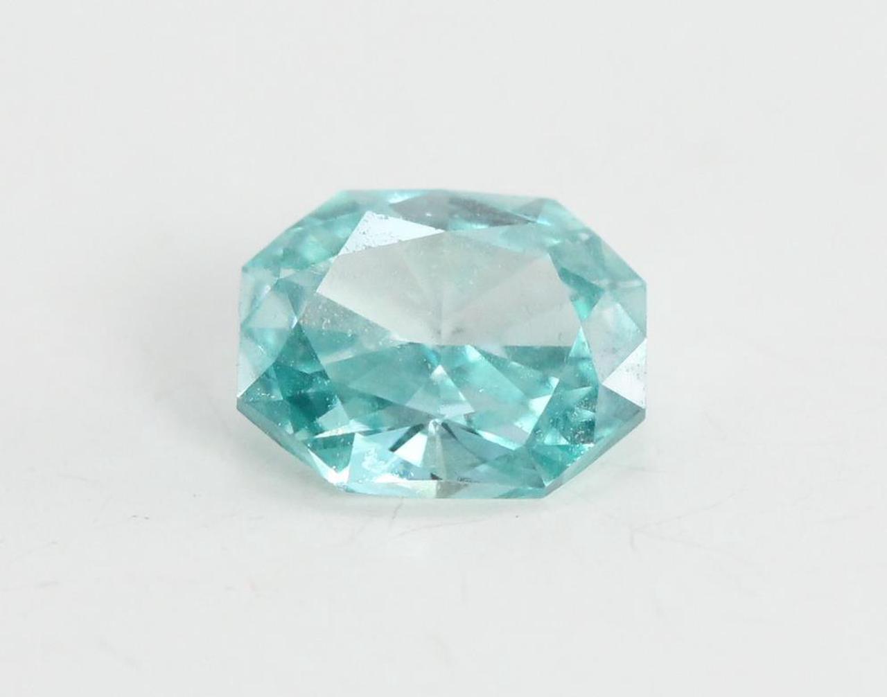 Radiant Cut Loose Diamond (0.5 Ct, Sky Blue(Irradiated) Color, VS1 Clarity)