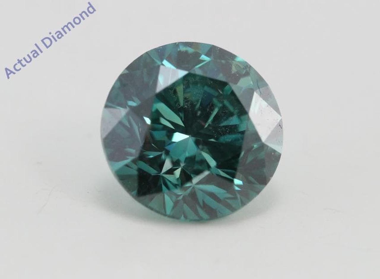 Round Loose Diamond (1.26 Ct, Fancy Intence Blue(Irradiated) Color, Vs2(clarity Enhanced) Clarity) IGL