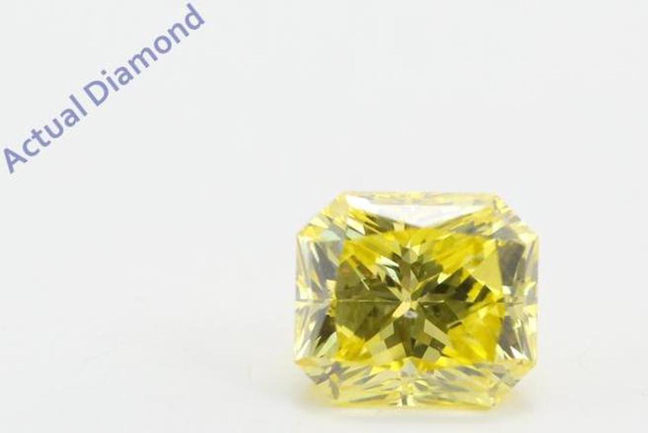 Radiant Loose Diamond (0.86 Ct, Fancy Intense Yellow(Irradiated) Color, Vs1(clarity Enhanced) Clarity) IGL