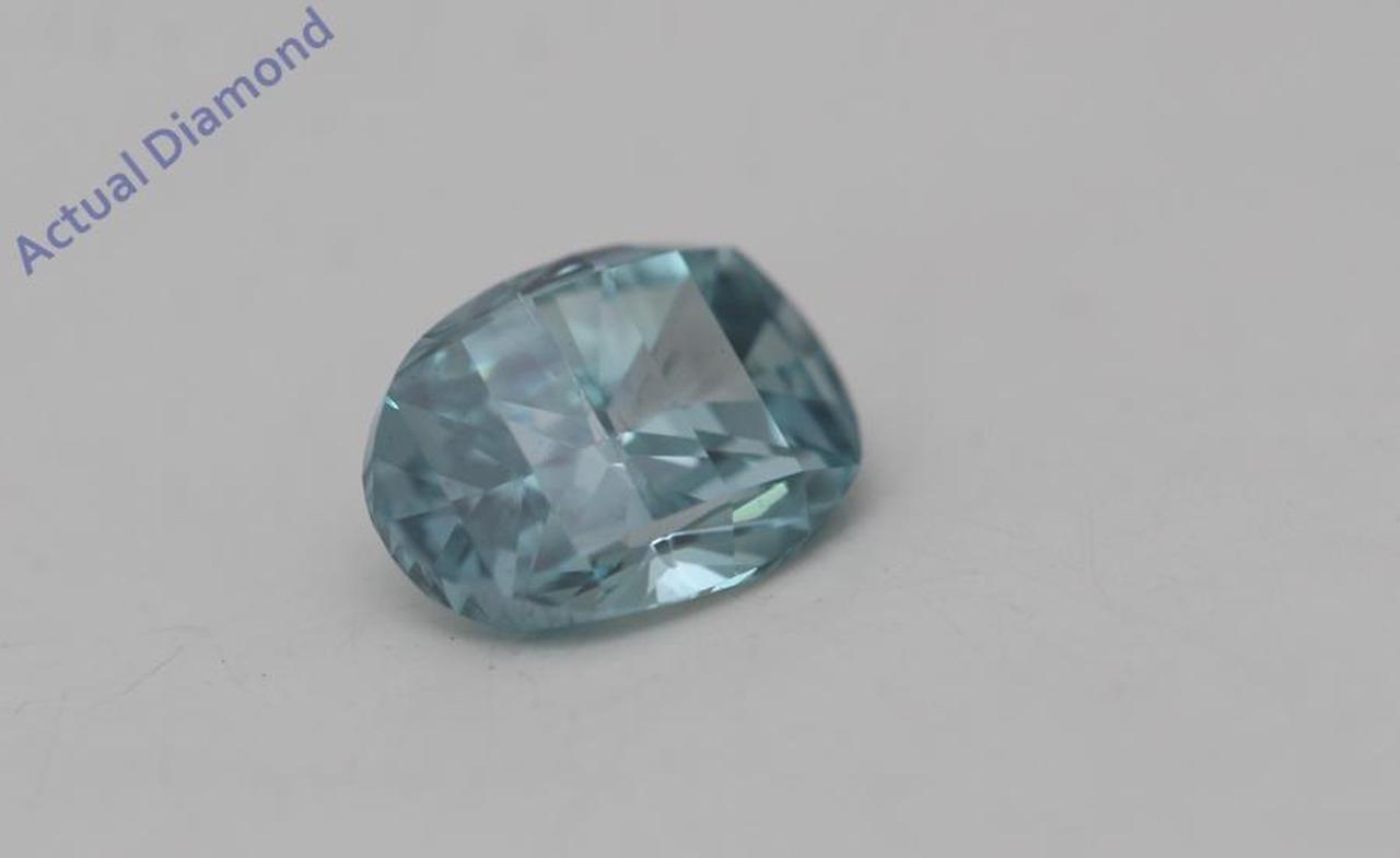 Oval Millennial Sunrise (Limited Edition) Loose Diamond 0.36 Ct Bluish Green Irradiated Color VS Clarity