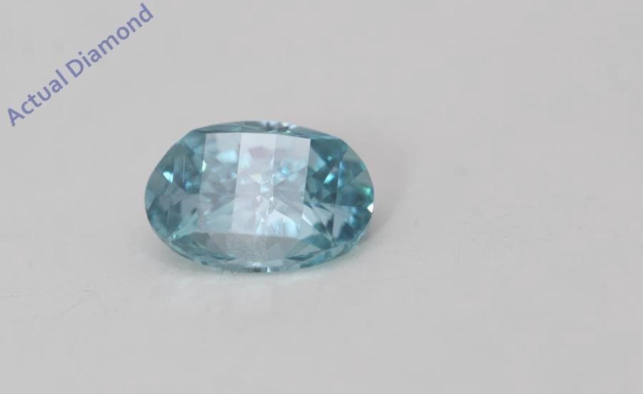 Oval Millennial Sunrise (Limited Edition) Loose Diamond 0.4 Ct,Bluish Green Irradiated Color,VS Clarity