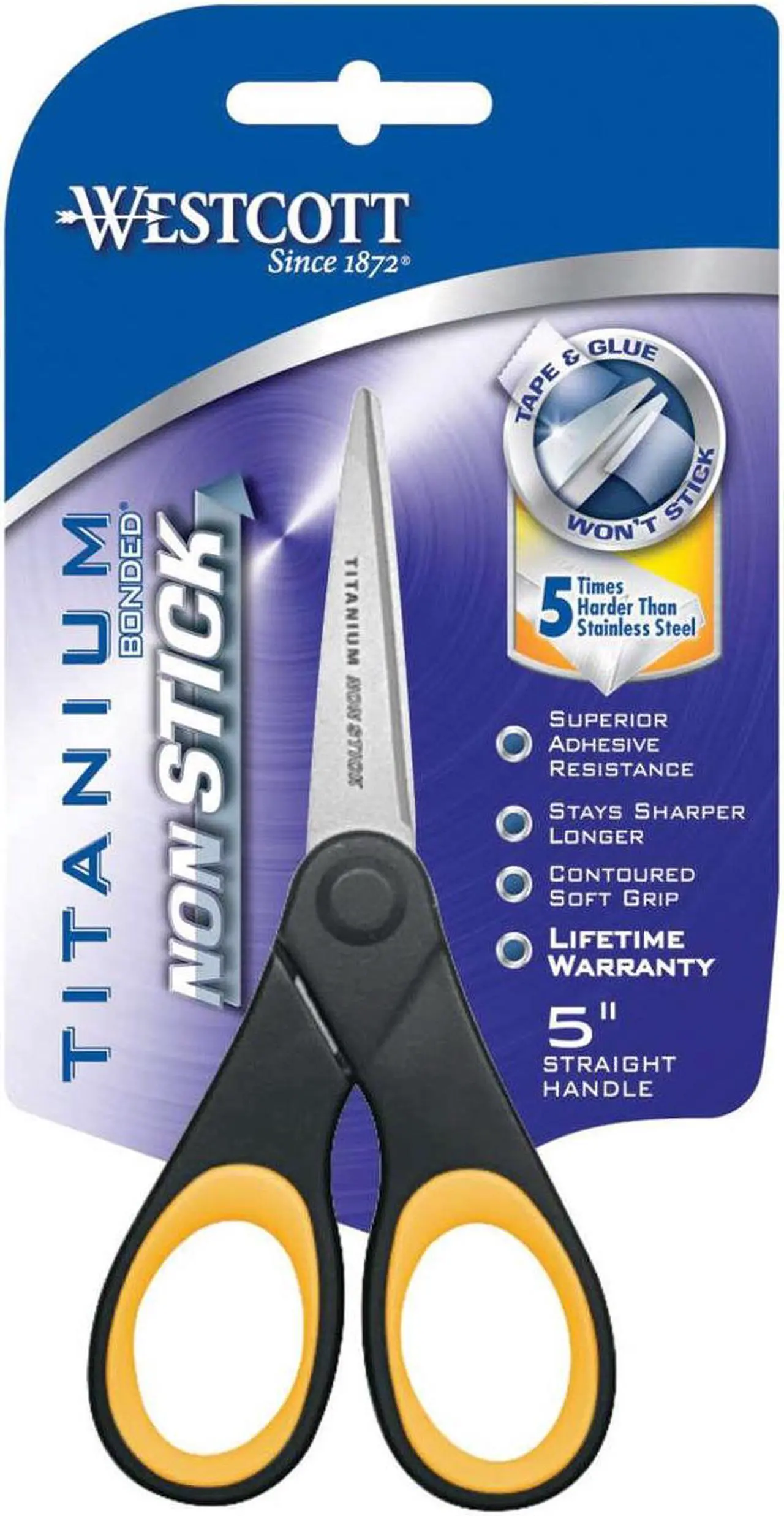 Alt view image 9 of 16 - Westcott Titanium Bonded Scissors 5" Long Gray/Orange Straight Handle 14881