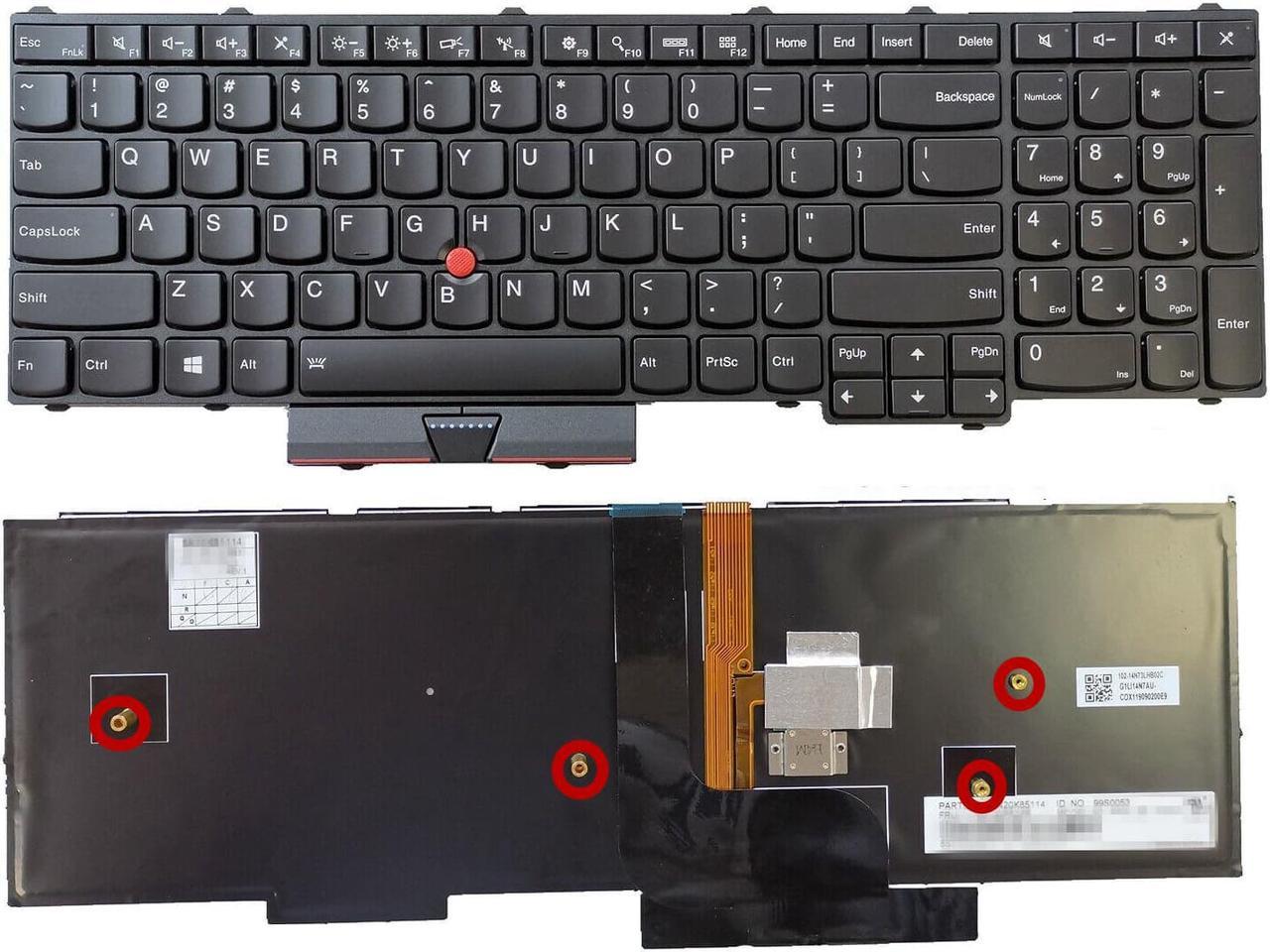 Laptop Replacement US Layout Keyboard for Lenovo ThinkPad P50(20EN/20EQ) P70(20ER/20ES) P51 P71 With Backlit P/N: 00PA288 SN20K85114 00PA247 0BH00HH SN20H35156 (NOT for P50S P51S)