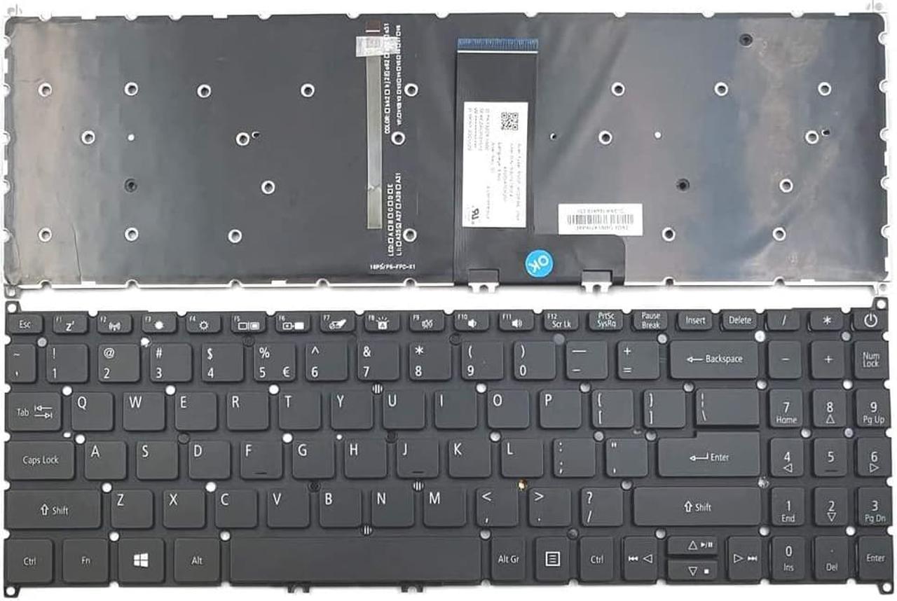 Backlit Keyboard for Acer Aspire 3 A315-22 A315-23 A315-34 A315-42 A315-42G A315-54G A315-55G Aspire 5 A515-43 A515-52 A515-53 A515-54 A515-55, Aspire A315-22 A315-34 A315-42 A315-54 A315-55 A315-56