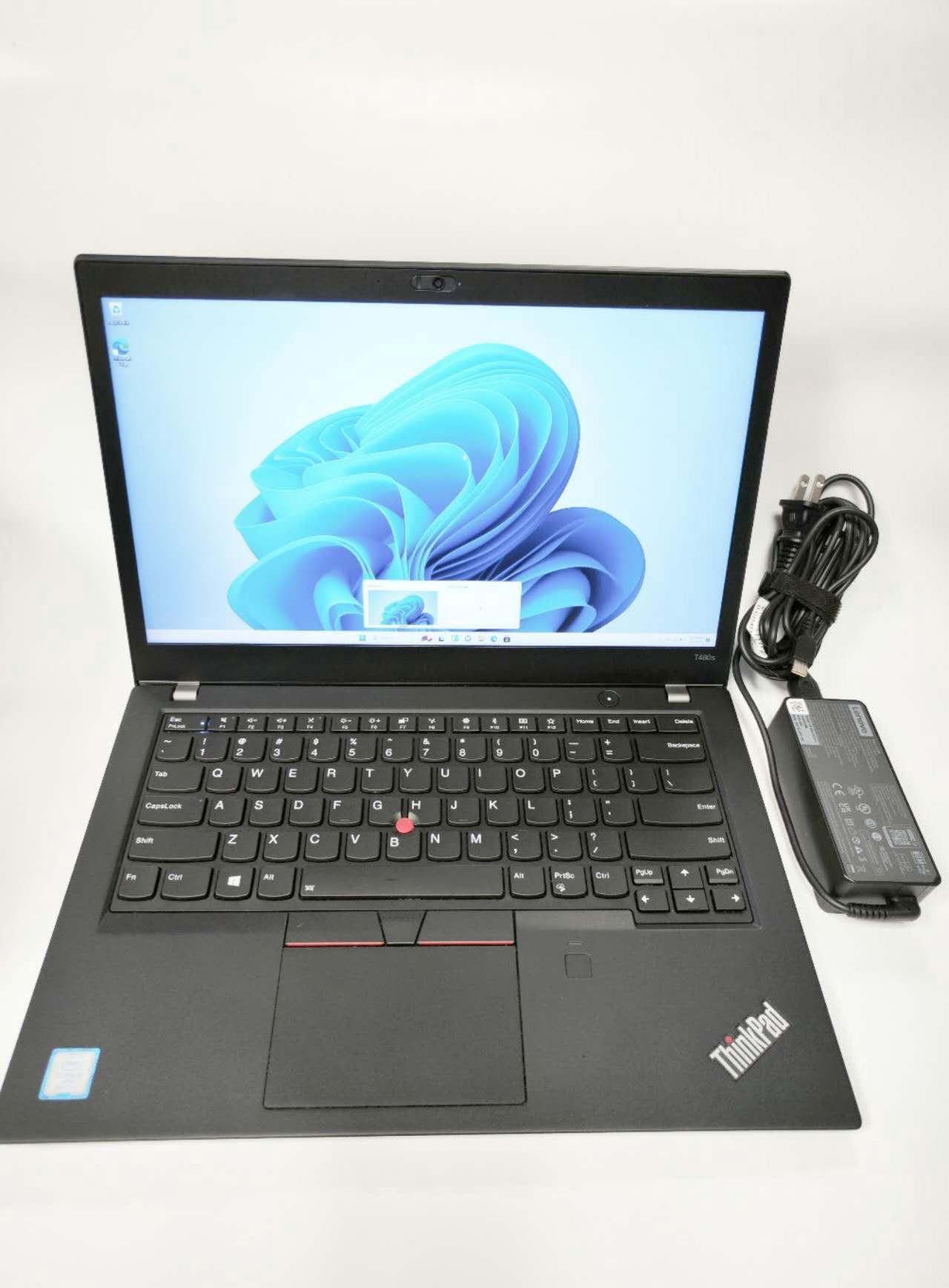 Refur Lenovo ThinkPad T480s 14" FHD Screen Intel Core i5-8350U 16GB RAM 512GB M.2 SSD Win 11 Pro WebCam HDMI with Free LIXSUNTEK® Ethernet Cable