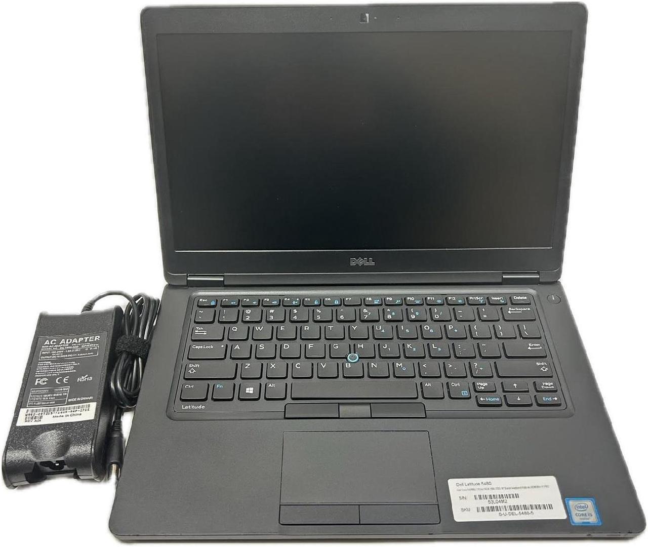 Refur Dell Latitude 5480 Intel I5-6300U 2.5 Ghz 16GB 256G SSD 14'  Backlit Keyboard with  WebCam HDMI Win 11 Pro with Free LIXSUNTEK® Ethernet Cable