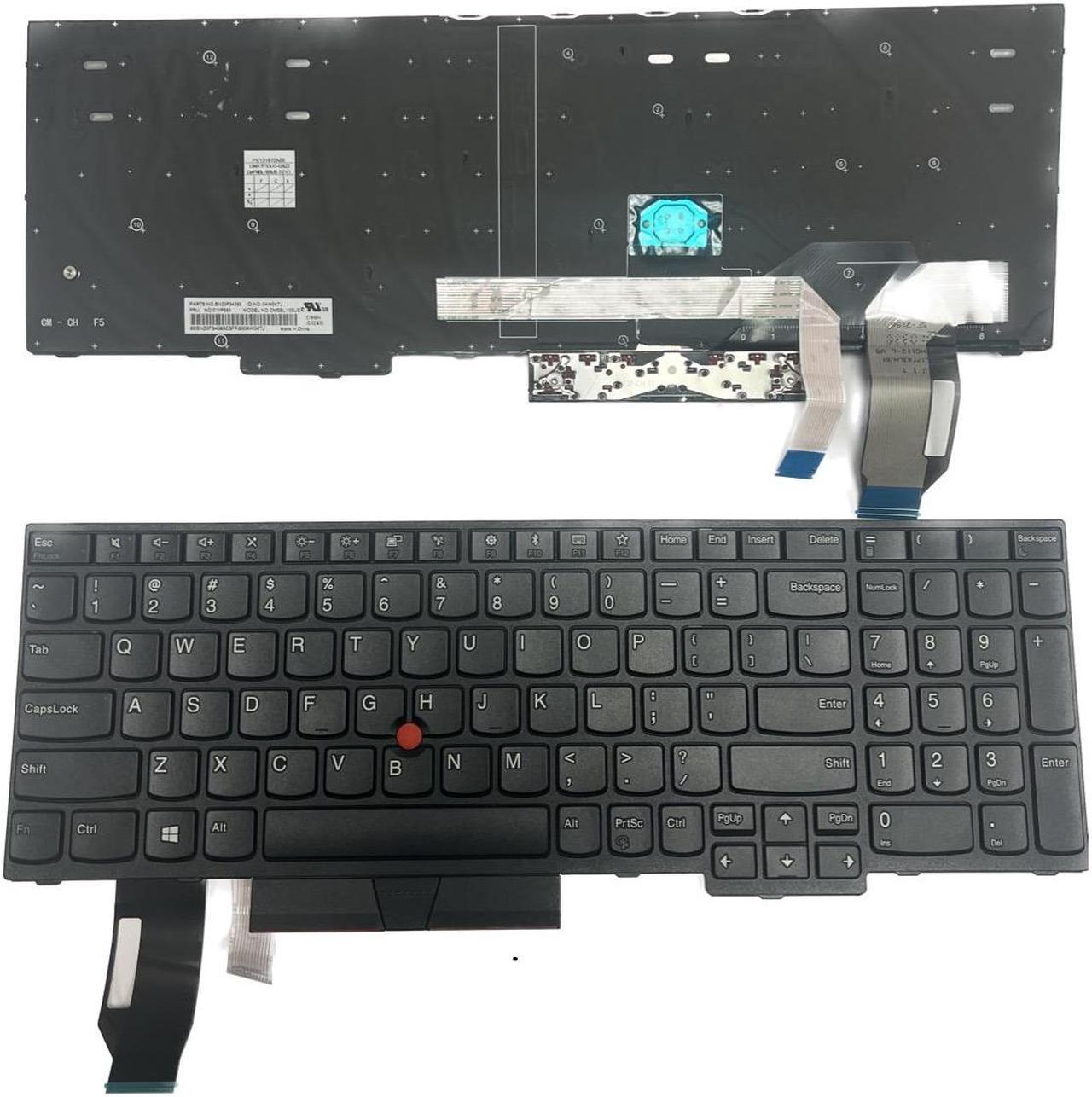 US Keyboard for Lenovo ThinkPad E580 E585 L580 E590 E595 L590 T580 T590 P15S P52 P72 P53 P53S P73 P53 P52 T15(Not Fit P52s) No Backlight 01YP640 01N729 01YP560 PK131672B00 01YP680