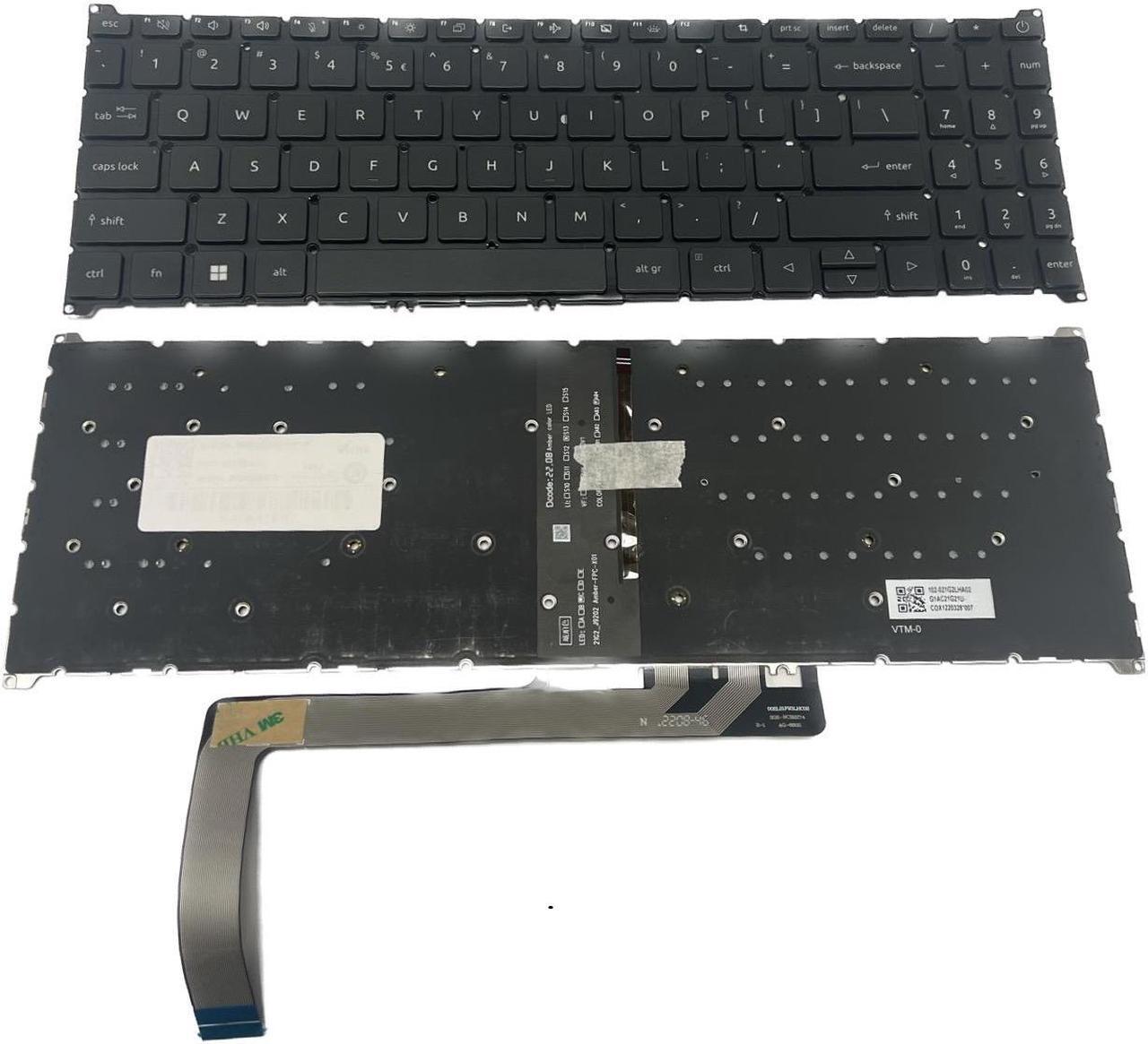 LIXSUNTEK Laptop Keyboard Compatible for Acer Aspire A315-59 A315-59G A515-57 A515-57G A715-51G A715-76 US Layout Black Backlit