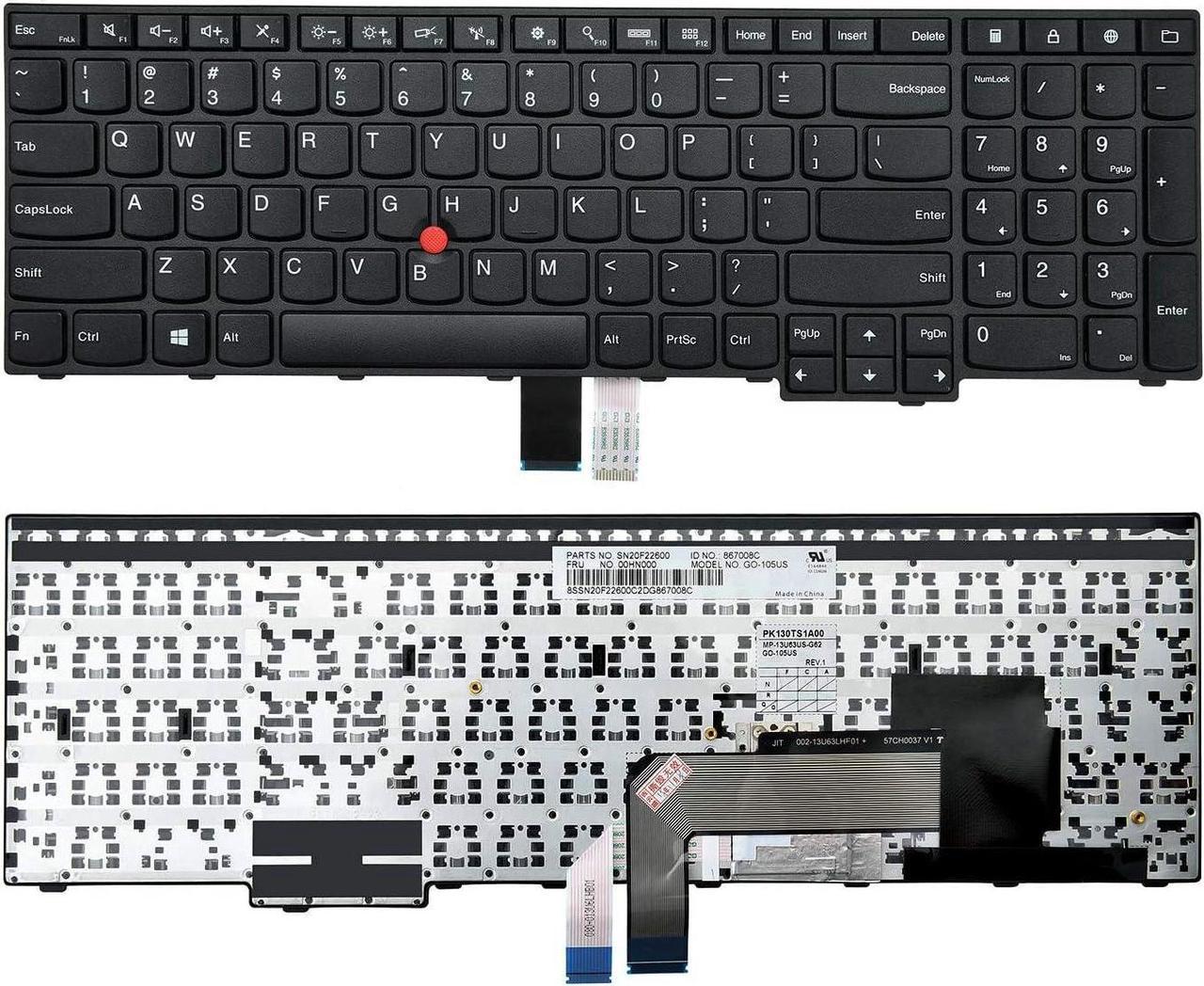 LIXSUNTEK New Replacement US Layout Keyboard for Lenovo ThinkPad E550 E550c E555 E560 E565 Laptop No Backlight