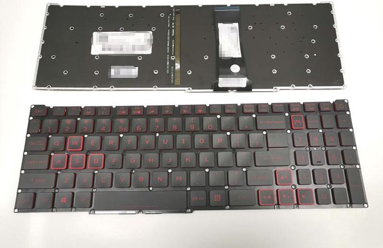 LIXSUNTEK Laptop US Keyboard with Backlit for Acer Nitro 5 AN515-43 AN515-54 AN515-55 AN517-51 AN517-52 AN715-51 LG5P_N90BRL NKI15130NE NKI151315D PK132K11A00 PK133361A12  with Backlit