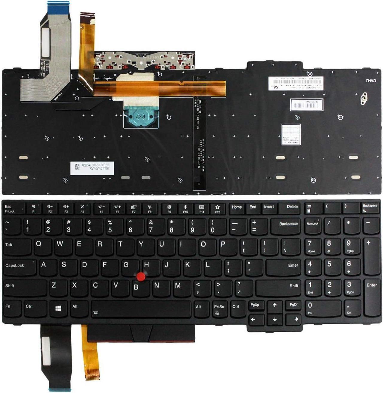 LIXSUNTEK Keyboard Backlight US Replacement for Lenovo THINKPAD E580 L580 E590 E595 L590 T590 E585 P52 P53 P72 P73 P53s 01YP680 01YP760 01YP600 01YP560 01YP720 01YP640 SN5372BL SN20P34095