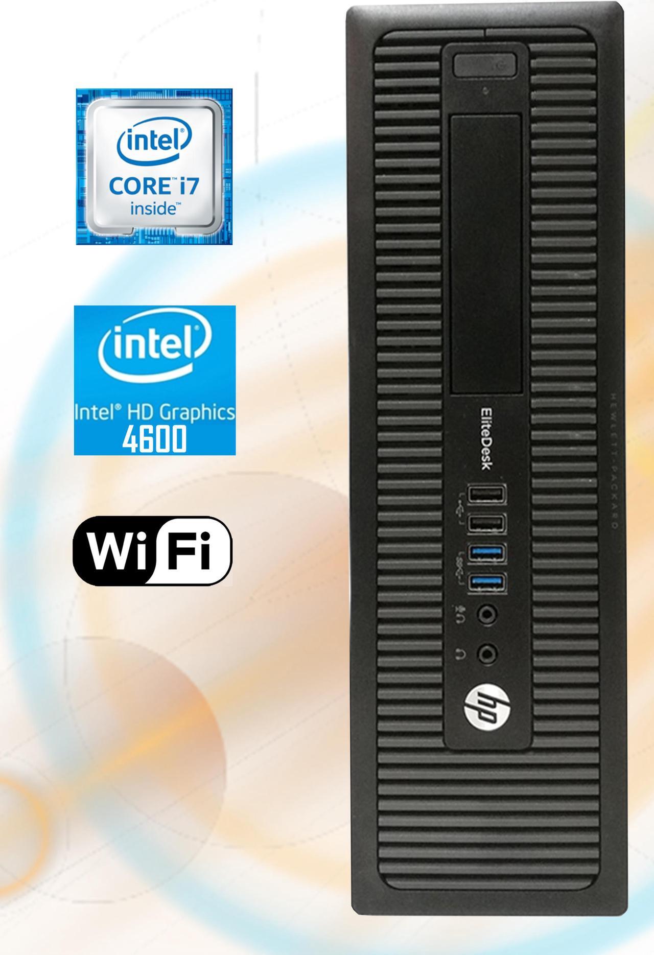 Main image of HP 800 G1 SFF Desktop Workstation, Quad-Core i7 4770 3.4, 16GB RAM, 256GB SSD, Intel HD Graphics 4600 4K 3-Monitor Support, USB 3, WiFi, Windows 10 Pro, Bluetooth, HDMI