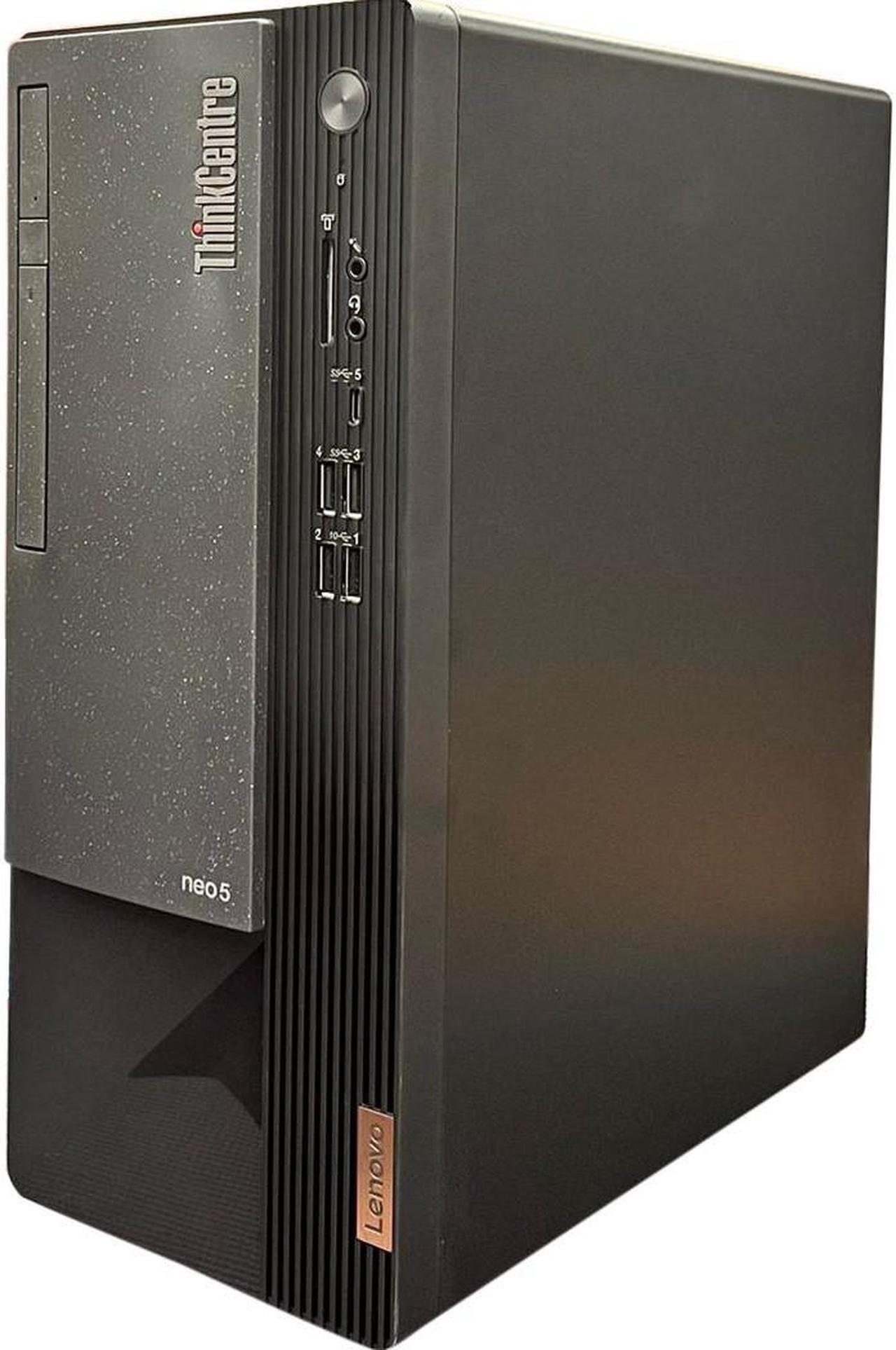 Alt view image 4 of 6 - Lenovo ThinkCentre Neo 50T Gen 4 Tower Computer - Intel Core i5-12400, 16GB Ram, 512GB NVMe SSD, DisplayPort, HDMI, VGA, DVD-RW, USB Type-C, SD Card Reader, AC Wi-Fi, Bluetooth - Windows 11 Pro