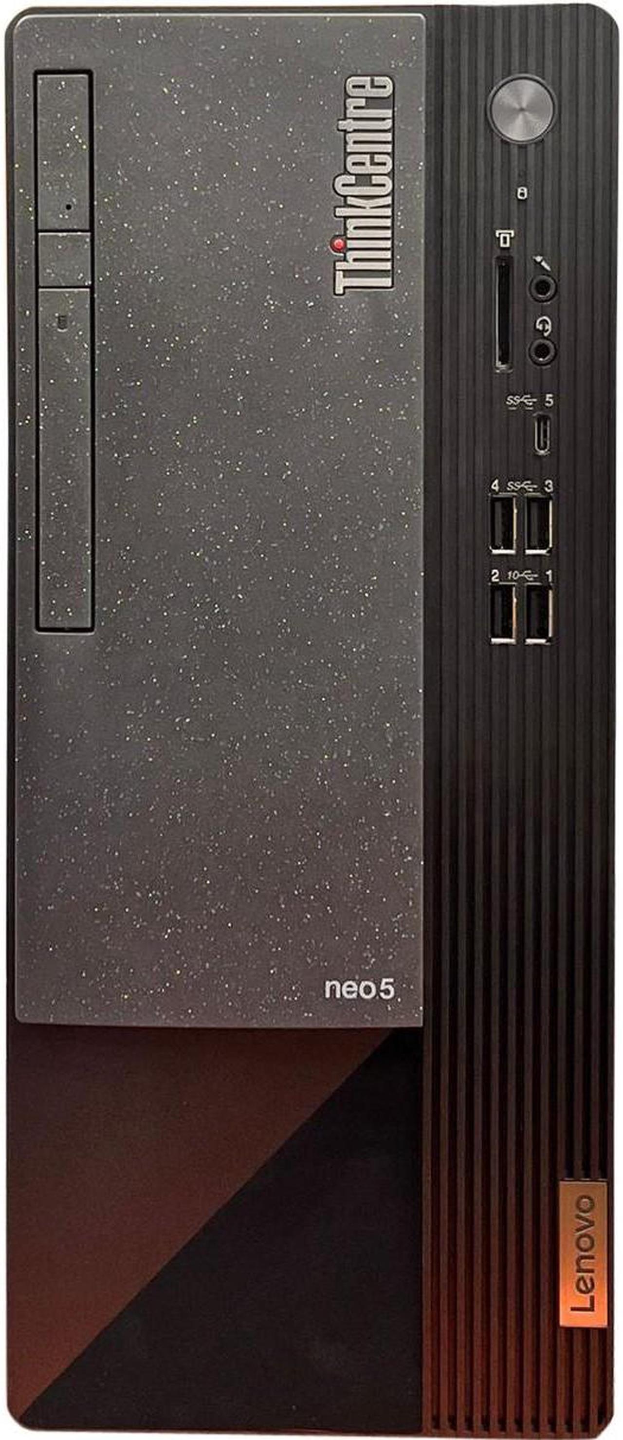 Alt view image 5 of 6 - Lenovo ThinkCentre Neo 50T Gen 4 Tower Computer - Intel Core i5-12400, 16GB Ram, 512GB NVMe SSD, DisplayPort, HDMI, VGA, DVD-RW, USB Type-C, SD Card Reader, AC Wi-Fi, Bluetooth - Windows 11 Pro