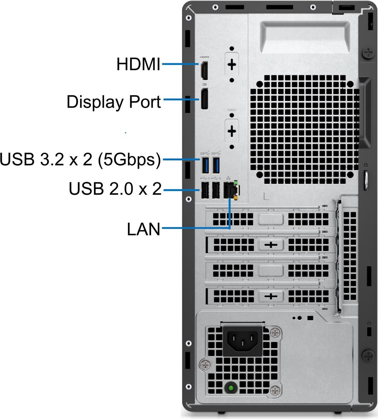 Alt view image 2 of 4 - Dell Optiplex 7010 Tower Computer - Intel i9-12900K, 32GB RAM, 1TB NVMe SSD, Intel UHD Graphics, 2-Monitor Support, USB C, DisplayPort, HDMI, DVDRW, Wi-Fi, BT, Windows 11 Pro, 7000 Desktop