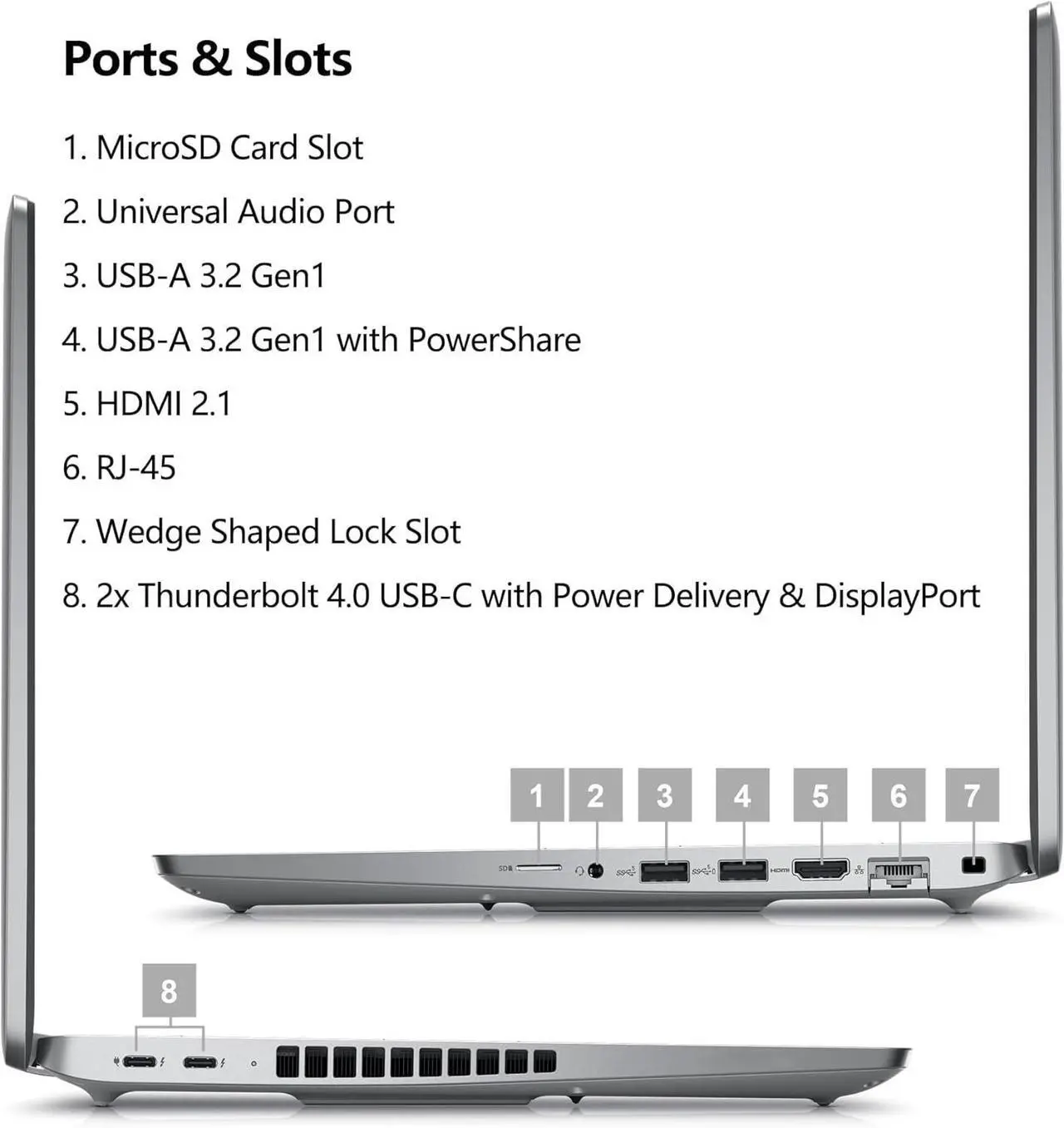 Alt view image 2 of 7 - Dell Latitude 5550 Multi-Touch Laptop 15.6" FHD, Intel Core Ultra 5-135U vPro, 64GB RAM, 4TB NVMe SSD, Webcam, WiFi 6E, BT, Backlit Keyboard, Thunderbolt, HDMI, USB C, Windows 11 Pro, Notebook Grey