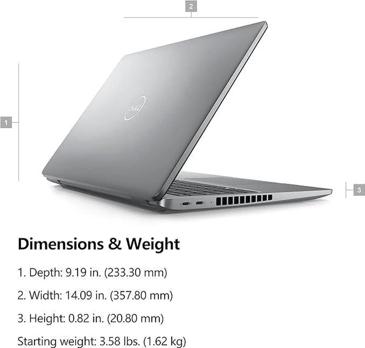 Alt view image 6 of 7 - Dell Latitude 5550 Multi-Touch Laptop 15.6" FHD, Intel Core Ultra 5-135U vPro, 64GB RAM, 4TB NVMe SSD, Webcam, WiFi 6E, BT, Backlit Keyboard, Thunderbolt, HDMI, USB C, Windows 11 Pro, Notebook Grey