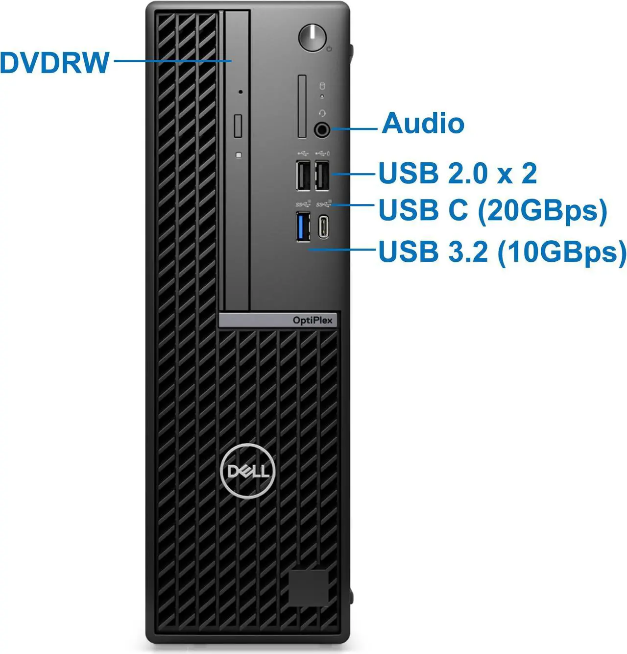 Alt view image 2 of 7 - Dell OptiPlex 7010 SFF Plus Desktop PC, Intel Core i7-13700, 64GB RAM, 2TB NVMe SSD, USB TYpe-C, DisplayPort, Wifi, Bluetooth, Windows 11 Pro, Black