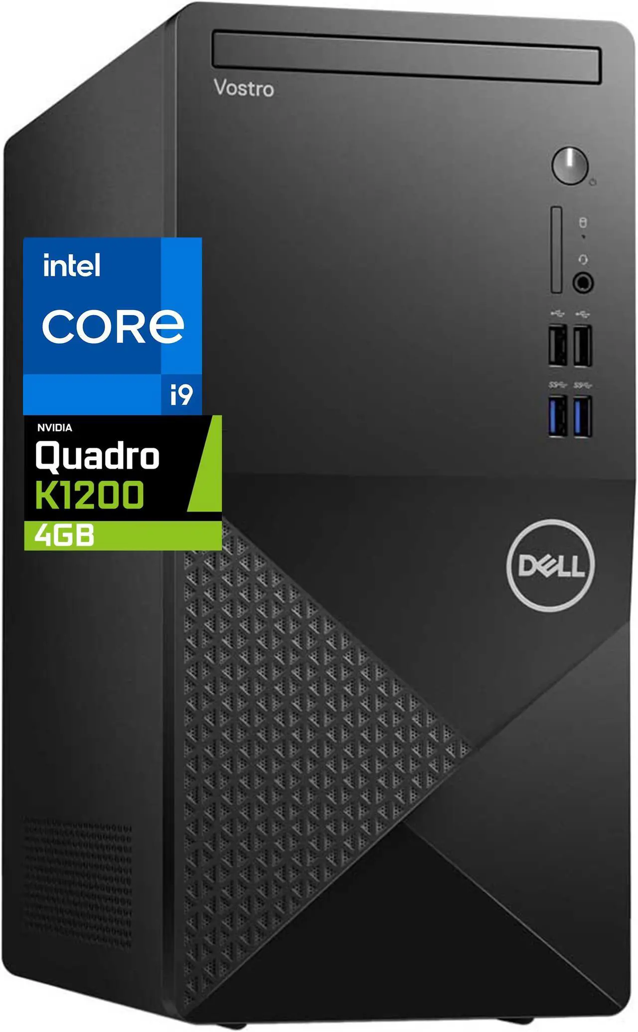 Main image of Dell Vostro 3910 Mini-Tower Desktop Computer, Intel Core i9-12900K 64GB RAM, 2TB SSD NVMe + 1TB HDD, Nvidia Quadro K1200 4GB, AX Wi-Fi, BT, HDMI, Mini Display Port - Windows 11 Pro