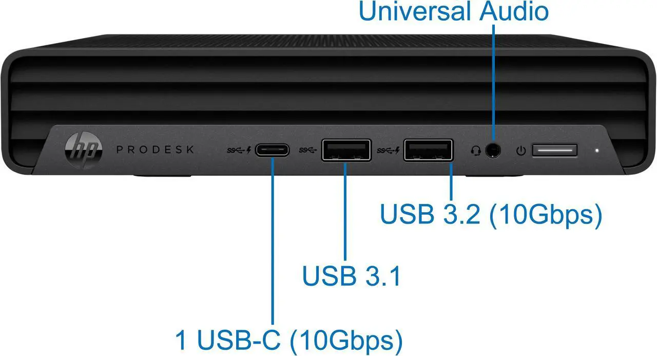 Alt view image 3 of 6 - HP ProDesk 600 G6 Mini Desktop Computer, Intel i7-10700, 32GB RAM, 1TB NVMe SSD, Display Port, HDMI, USB C 3.2 (10Gbps), USB Wi-Fi- Bluetooth, Windows 11 Pro- Brown Box