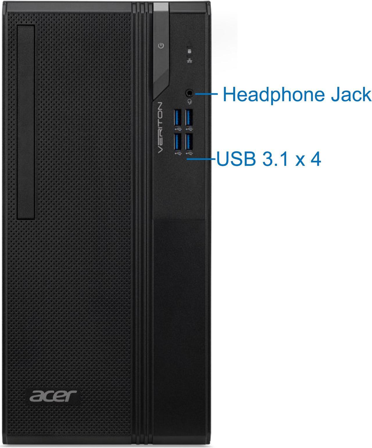 Alt view image 3 of 6 - Acer Veriton VS2690G Tower Computer Intel i7-12700K, 64GB Ram, 4TB NVMe SSD, DisplayPort, HDMI, VGA, AC Wi-Fi, Bluetooth - Windows 11 Pro