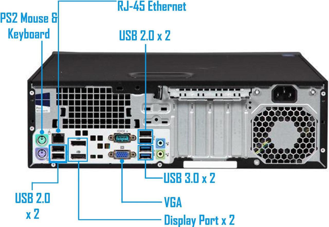 Alt view image 3 of 4 - HP 800 G1 SFF Desktop Workstation, Quad-Core i7 4770 3.4, 16GB RAM, 256GB SSD, Intel HD Graphics 4600 4K 3-Monitor Support, USB 3, WiFi, Windows 10 Pro, Bluetooth, HDMI
