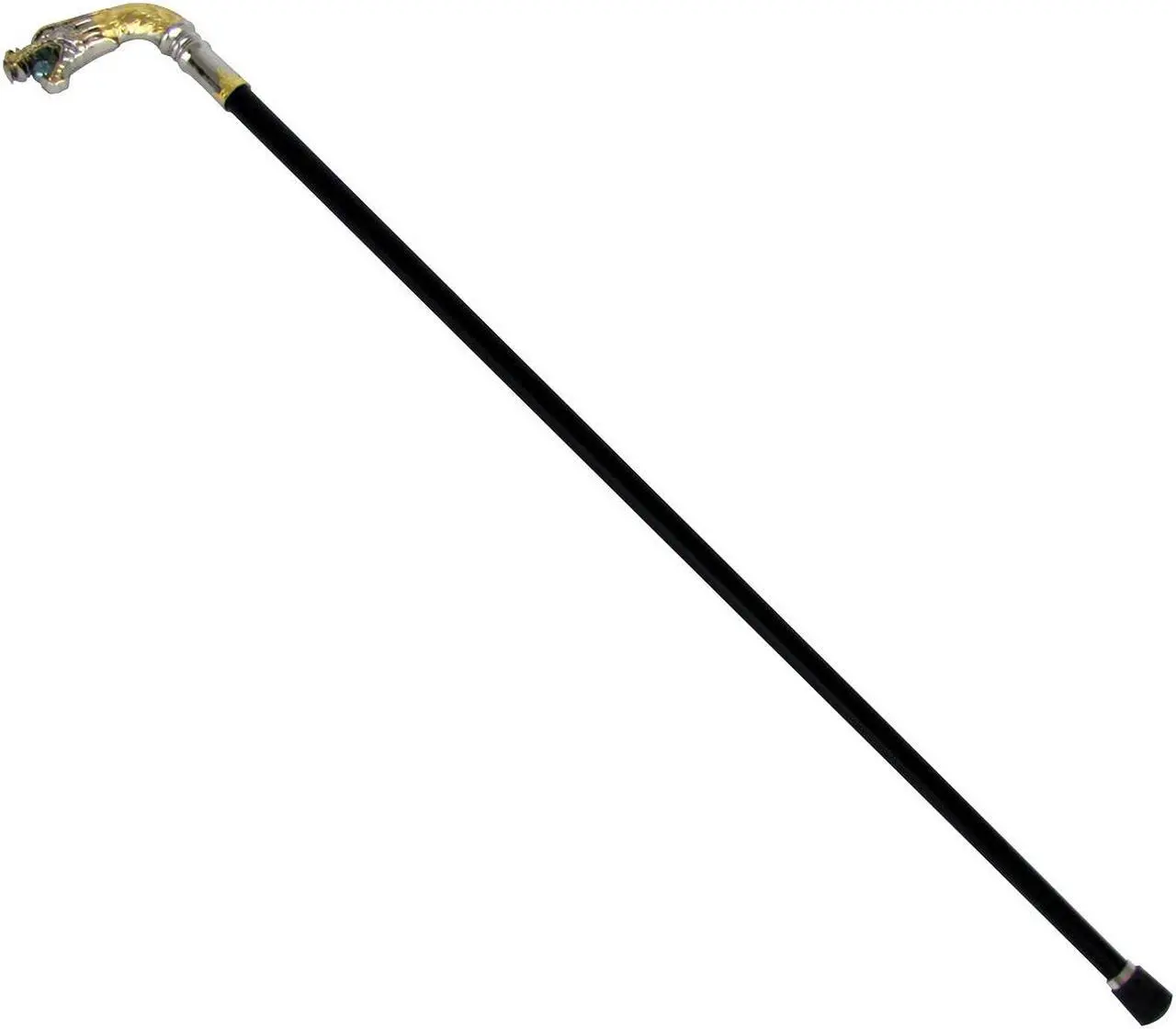 Alt view image 5 of 6 - Treasure Gurus Silver Plated Dragon Head Cane Walking Stick