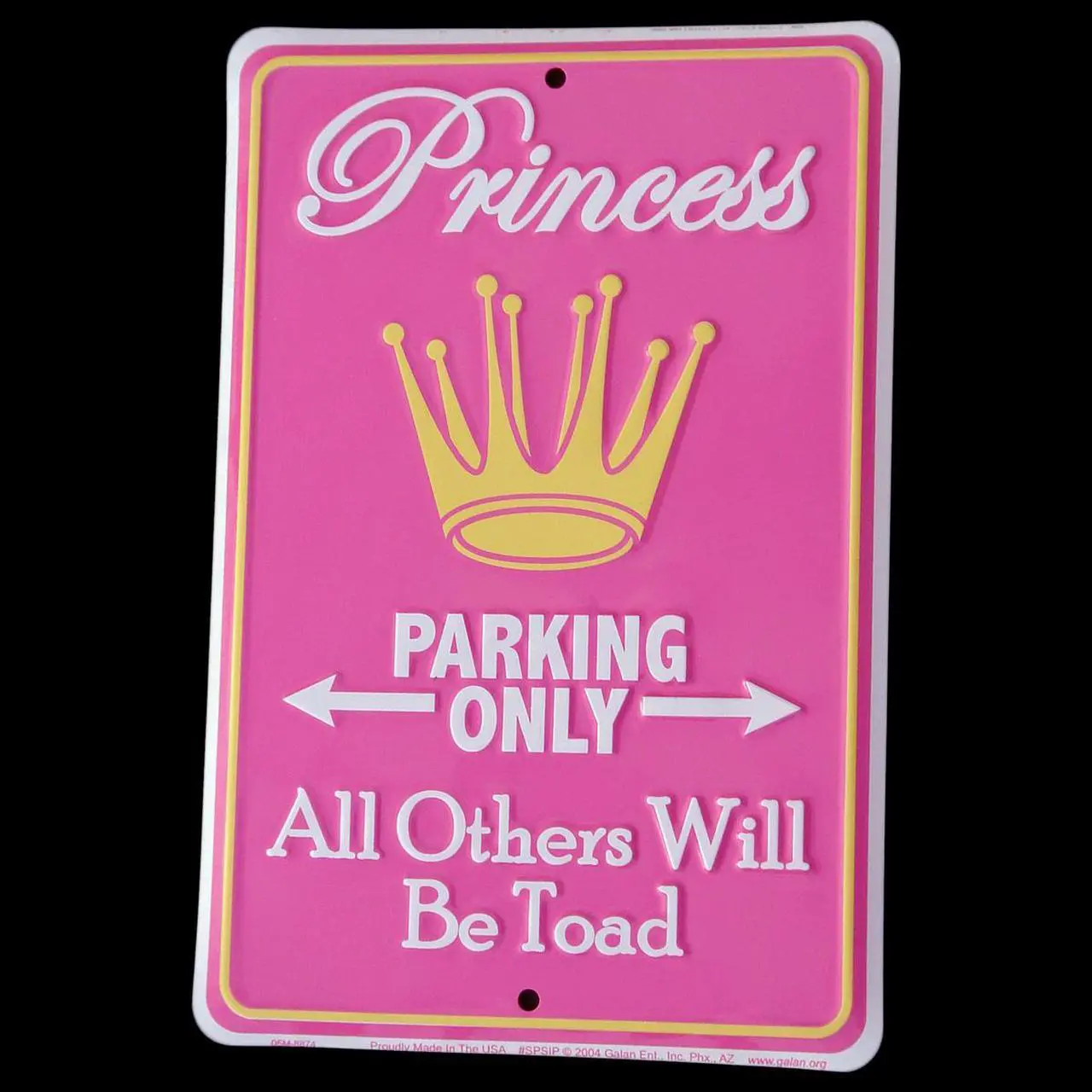 TreasureGurus Princess Parking Tin Wall Decor Sign - Thumbnail 3