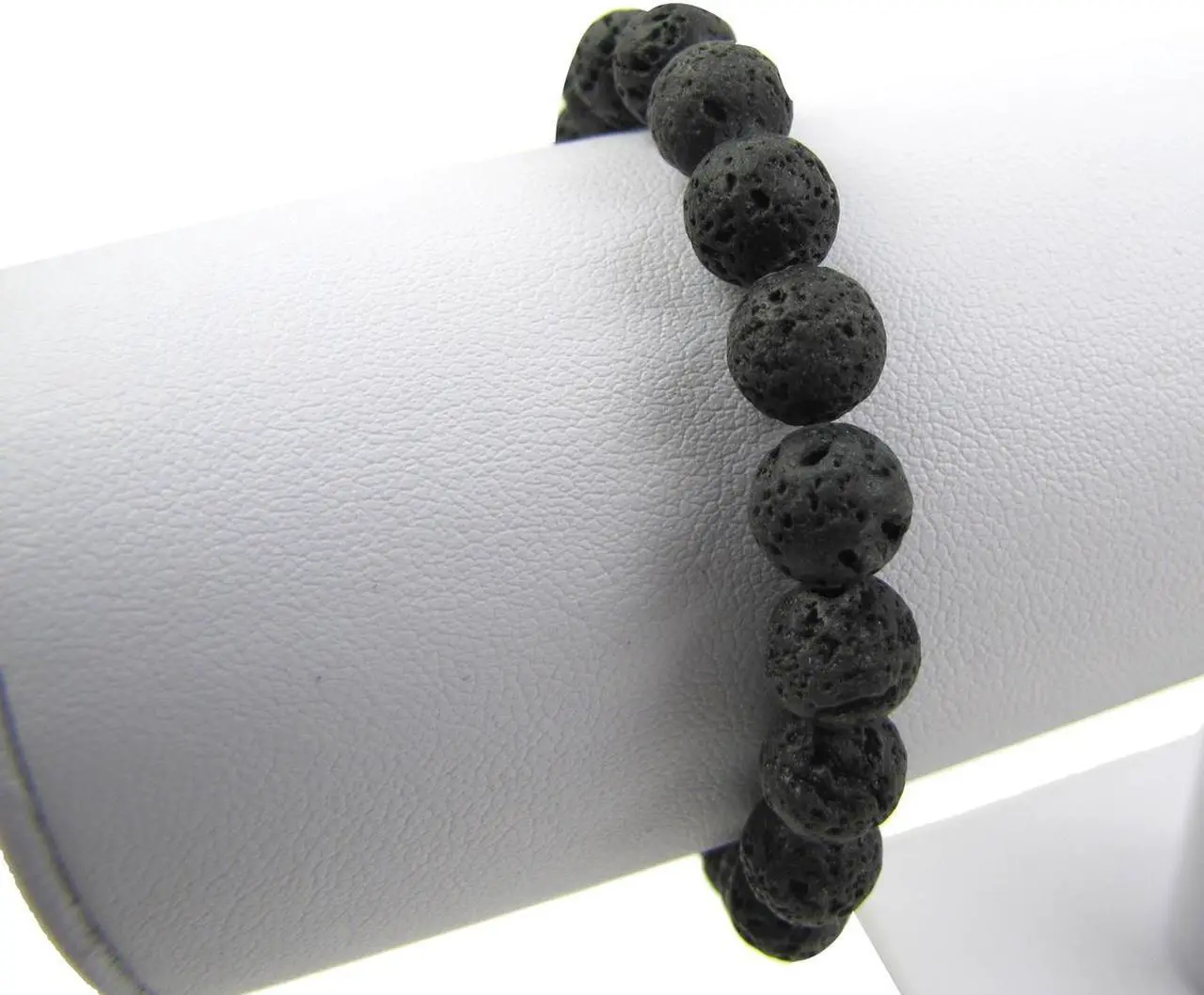 Alt view image 4 of 6 - Treasure Gurus Natural Lava Rock Gemstone Bead Chakra Bracelet Energy Healing Pumice Stone Jewelry