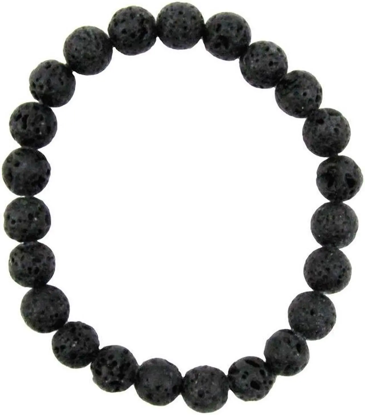 Main image of Treasure Gurus Natural Lava Rock Gemstone Bead Chakra Bracelet Energy Healing Pumice Stone Jewelry