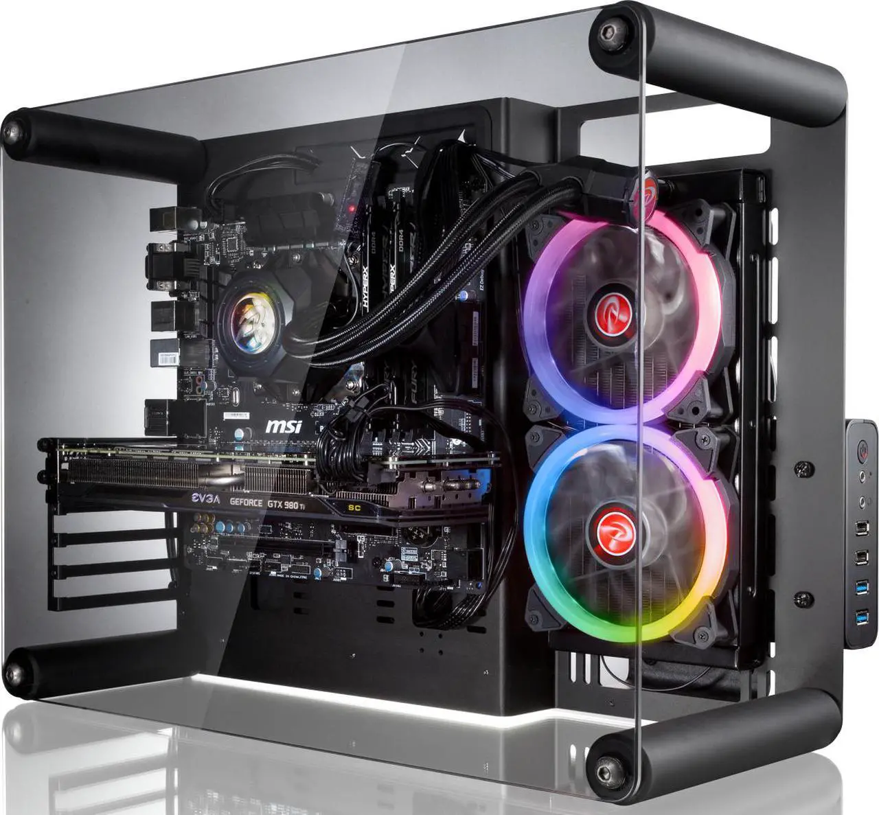 Alt view image 3 of 14 - RAIJINTEK ORCUS 280 RBW, an AIO Water cooler for CPU, with 2pcs 14025 ARGB PWM Fans, Copper water block, Durable and reliable PUMP, Rotating Blade with ARGB LED, Compatible with Intel & AMD Socket CPU