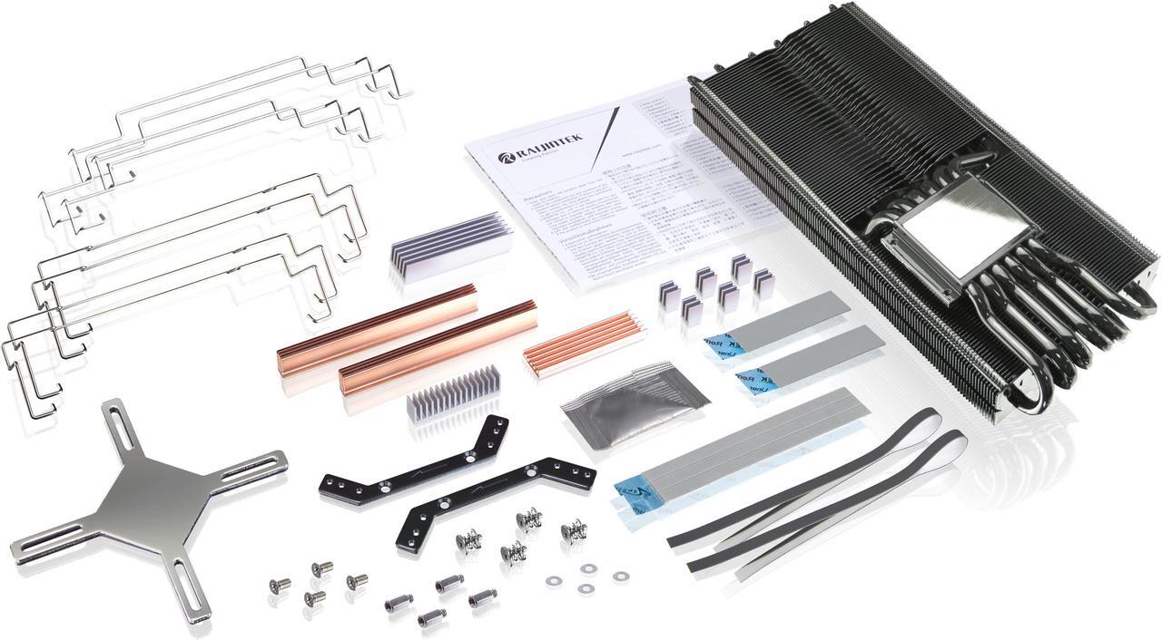 Alt view image 3 of 7 - RAIJINTEK MORPHEUS 8057 - Superior High-End VGA Cooler (TDP 360W) for NVDIA 2080 & AMD 5700, 12* 6mm Heat-Pipe & 129 fins, copper heat-sink for chip cooling, Fan clip options for 12025 & 12013 fans