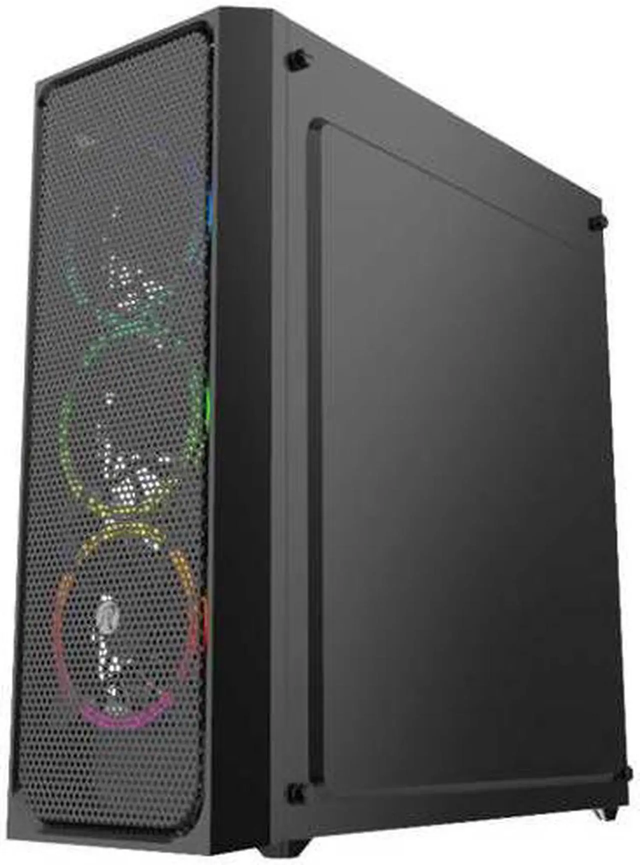 Alt view image 5 of 6 - RAIJINTEK PONOS TG4, a Mid-Tower Case w/ Tempered Glass (Front & Side), EEB M/B, comes with 4pcs 12025 ARGB fans, compatible with Max. 390mm VGA Card, Max. 5×2.5"HDD, USB3.0 and Magnetic Dust Filters