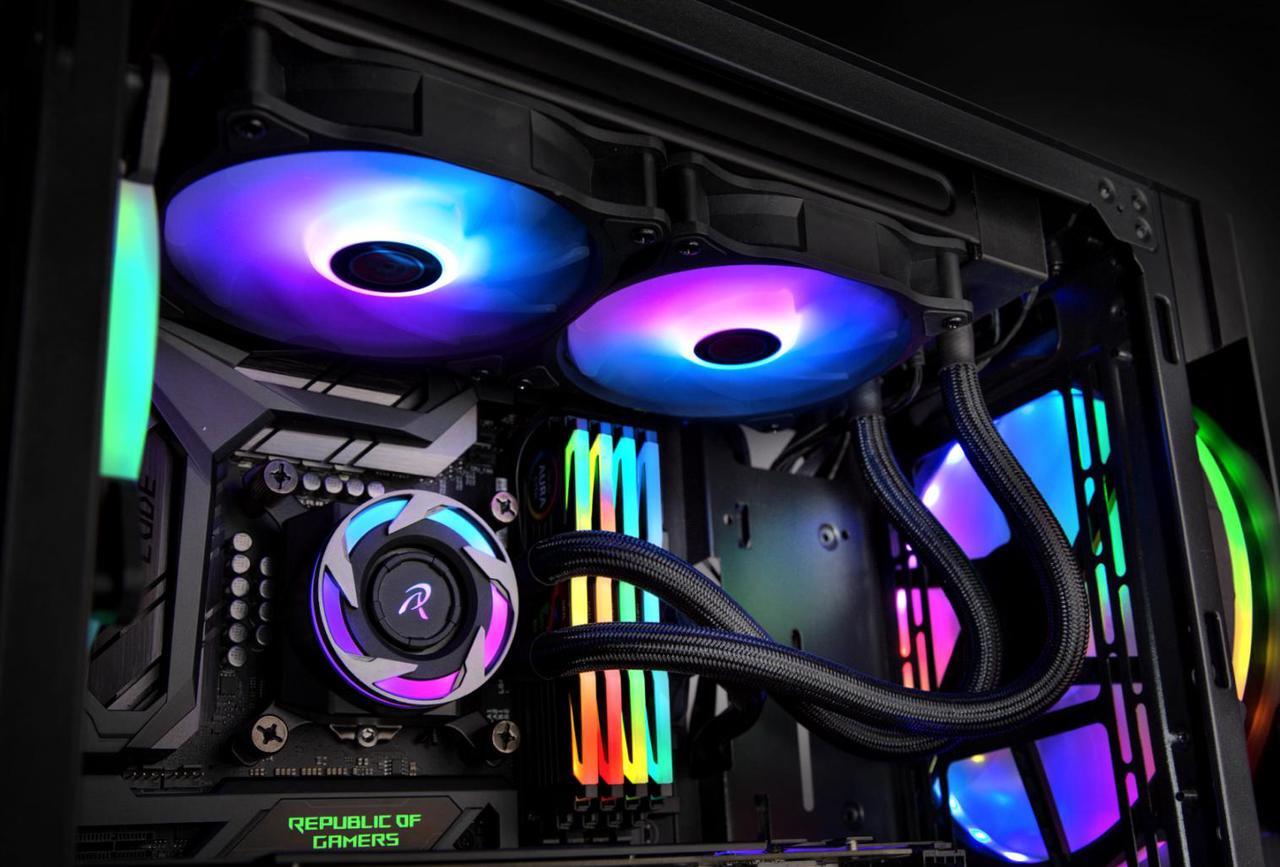 Alt view image 6 of 6 - RAIJINTEK SILENOS MS PRO WHITE, a ATX Tower  case with Mesh at Front and Tempered Glass (4.0mm) side panel , Comes with Pre-installed 2pcs ARGB 200mm Fans at Front and 1pcs 120mm ARGB fan at Rear