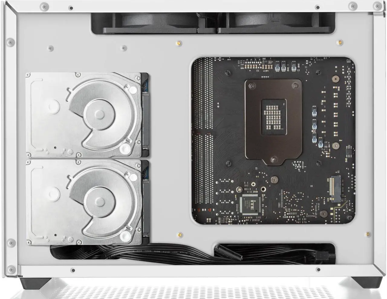 Alt view image 7 of 7 - RAIJINTEK OPHION 7L WHITE, super small 7 liter volume, for Mini-ITX M/B, amazing compatibility of max. 3pcs 9225 fans, 2 on top, 1 at bottom., tool-free for easy installation, SFX PSU compatibility