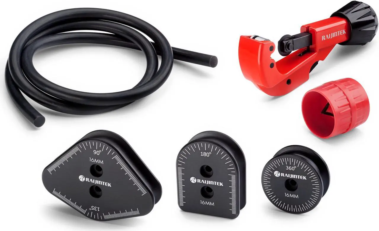 Main image of RAIJINTEK BT-D16, a Hard Tube Bending Kit tool for PETG users, designed to create bends using 16mm PETG tube. Hard tube bending tools offered are especially designed for ID 12mm x OD 16mm hard tube.