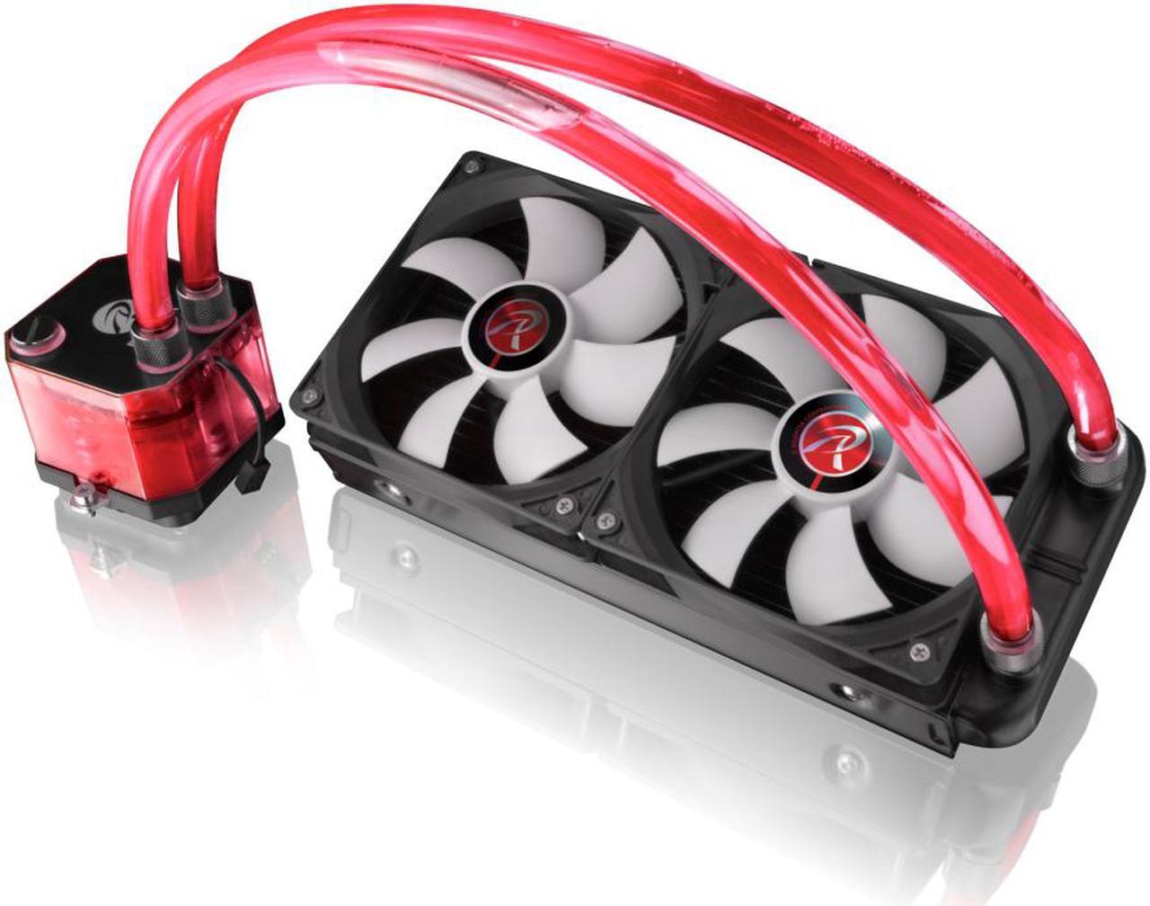 Alt view image 2 of 6 - RAIJINTEK TRITON RED v02, All-In-One Liquid CPU Cooler with Pump, Water Block, Tank Design, 2* 12025 Fan, 2 LED Light, 240mm radiator, Fan Controller, Solid Mounting Kit