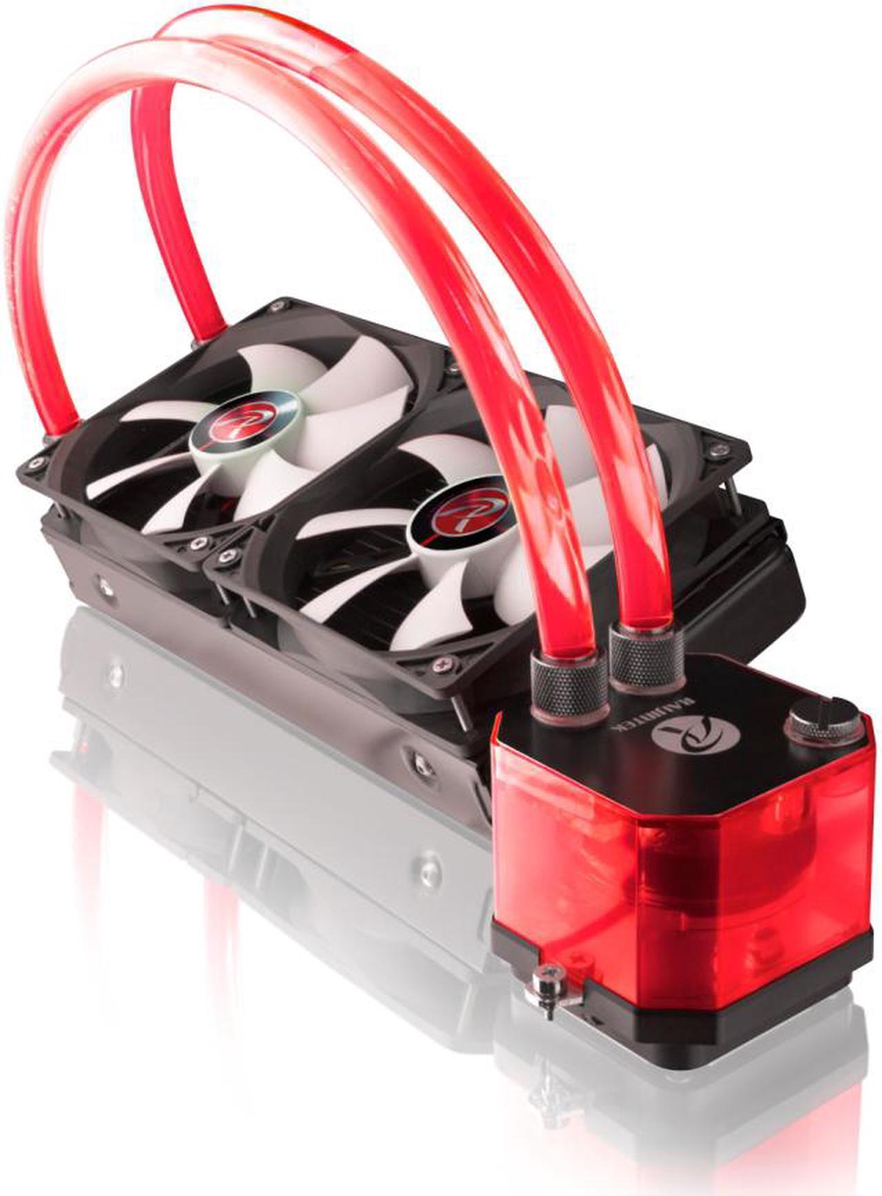 Main image of RAIJINTEK TRITON RED v02, All-In-One Liquid CPU Cooler with Pump, Water Block, Tank Design, 2* 12025 Fan, 2 LED Light, 240mm radiator, Fan Controller, Solid Mounting Kit