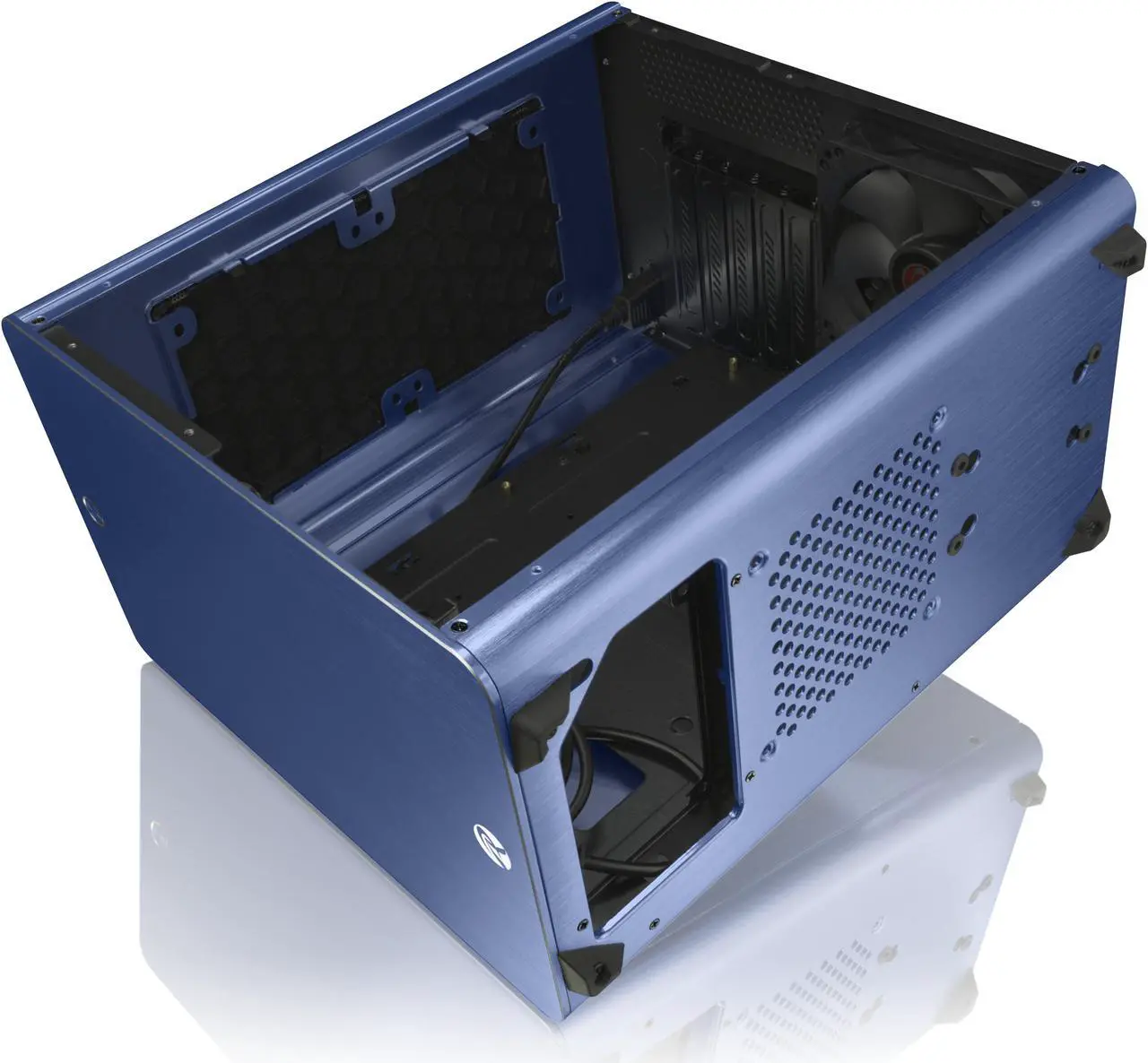 Alt view image 7 of 7 - RAIJINTEK STYX BLUE, Alu Micro-ATX Case, Compatible With Regular ATX Power Supply, Max. 280mm VGA Card, 180mm CPU Cooler, Max. 240mm Radiator Cooling On Top With A Drive Bay For Slim DVD On Side