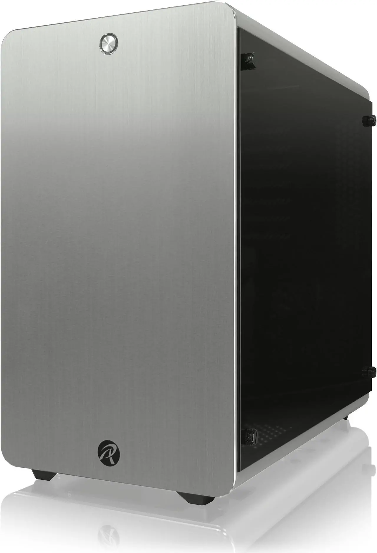 Main image of RAIJINTEK THETIS SILVER WINDOW, an Alu. ATX case, supports max. 280mm VGA card, 170mm height CPU coolers, 4x HDD, 240mm radiator on top, 1x 12025 LED fan pre-installed, 3mm tempered glass window panel