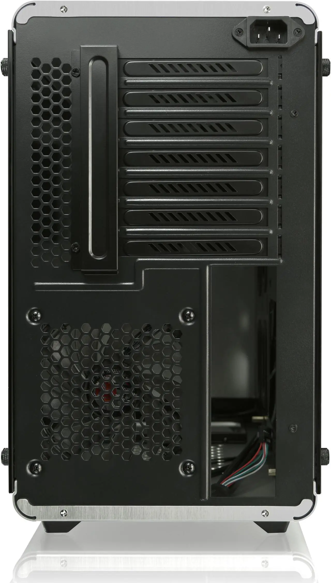 Alt view image 6 of 9 - RAIJINTEK THETIS SILVER WINDOW, an Alu. ATX case, supports max. 280mm VGA card, 170mm height CPU coolers, 4x HDD, 240mm radiator on top, 1x 12025 LED fan pre-installed, 3mm tempered glass window panel