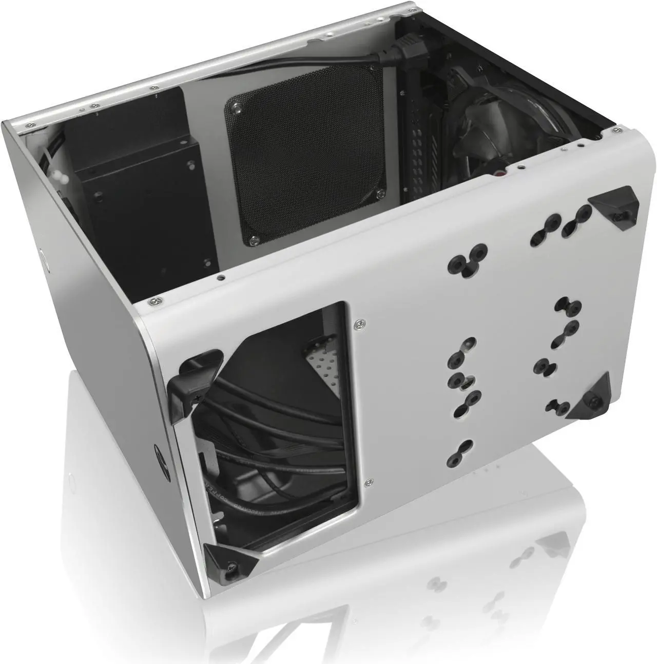 Alt view image 5 of 7 - RAIJINTEK METIS PLUS WHITE, a Alu. M-ITX Case, is with one 12025 LED fan at rear, USB 3.0* 2, Ventilate holes at top, Compatible with Standard ATX PSU, 170mm VGA Card length, 160mm CPU Cooler height.