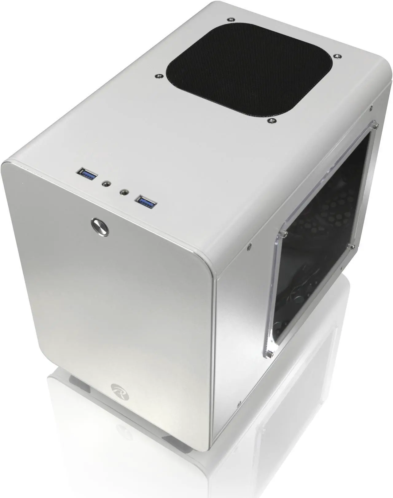 Main image of RAIJINTEK METIS PLUS WHITE, a Alu. M-ITX Case, is with one 12025 LED fan at rear, USB 3.0* 2, Ventilate holes at top, Compatible with Standard ATX PSU, 170mm VGA Card length, 160mm CPU Cooler height.