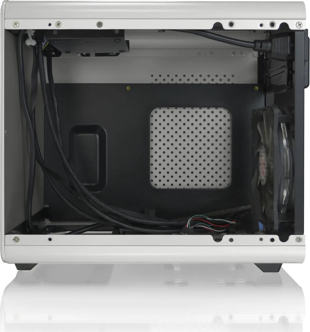 Alt view image 4 of 7 - RAIJINTEK METIS PLUS WHITE, a Alu. M-ITX Case, is with one 12025 LED fan at rear, USB 3.0* 2, Ventilate holes at top, Compatible with Standard ATX PSU, 170mm VGA Card length, 160mm CPU Cooler height.