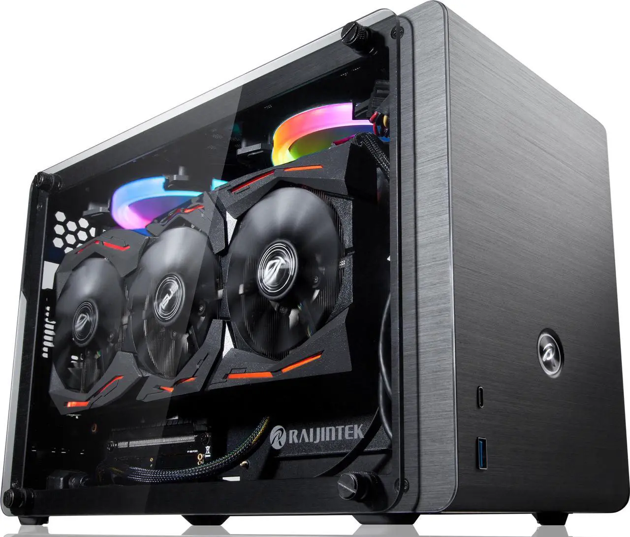 Main image of RAIJINTEK OPHION, a SFF Case (Mini-TX) w/ Tempered Glass, Max. 330mm VGA Card, ATX PSU, Type-C Hub, Riser Card, 3x2.5" HDD, Magnetic Design Dust Filter